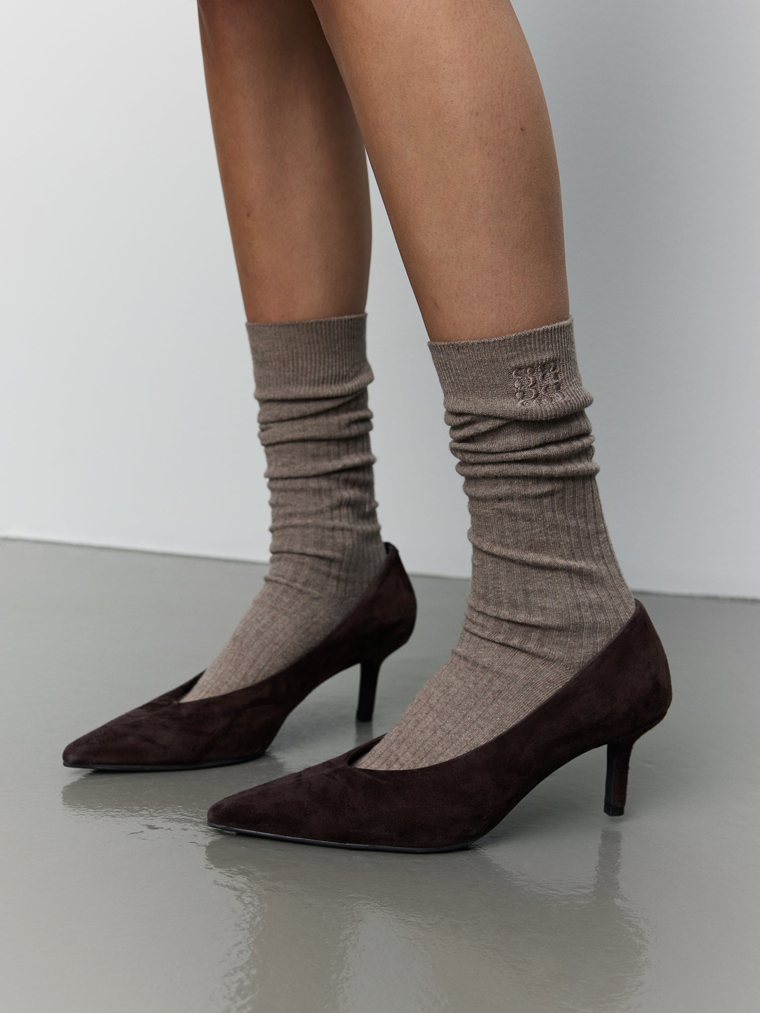 sofie-schnoor-women-beatha-kniestr-mpfe-camel-melange-baumwolle image 2