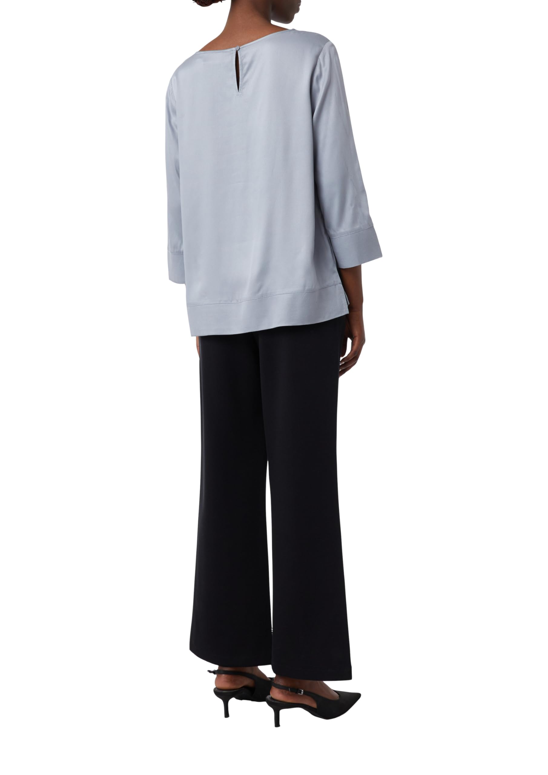 comma-blouses-viskosebluse-3-4-arm-blau-36-schlitzdetails image 2