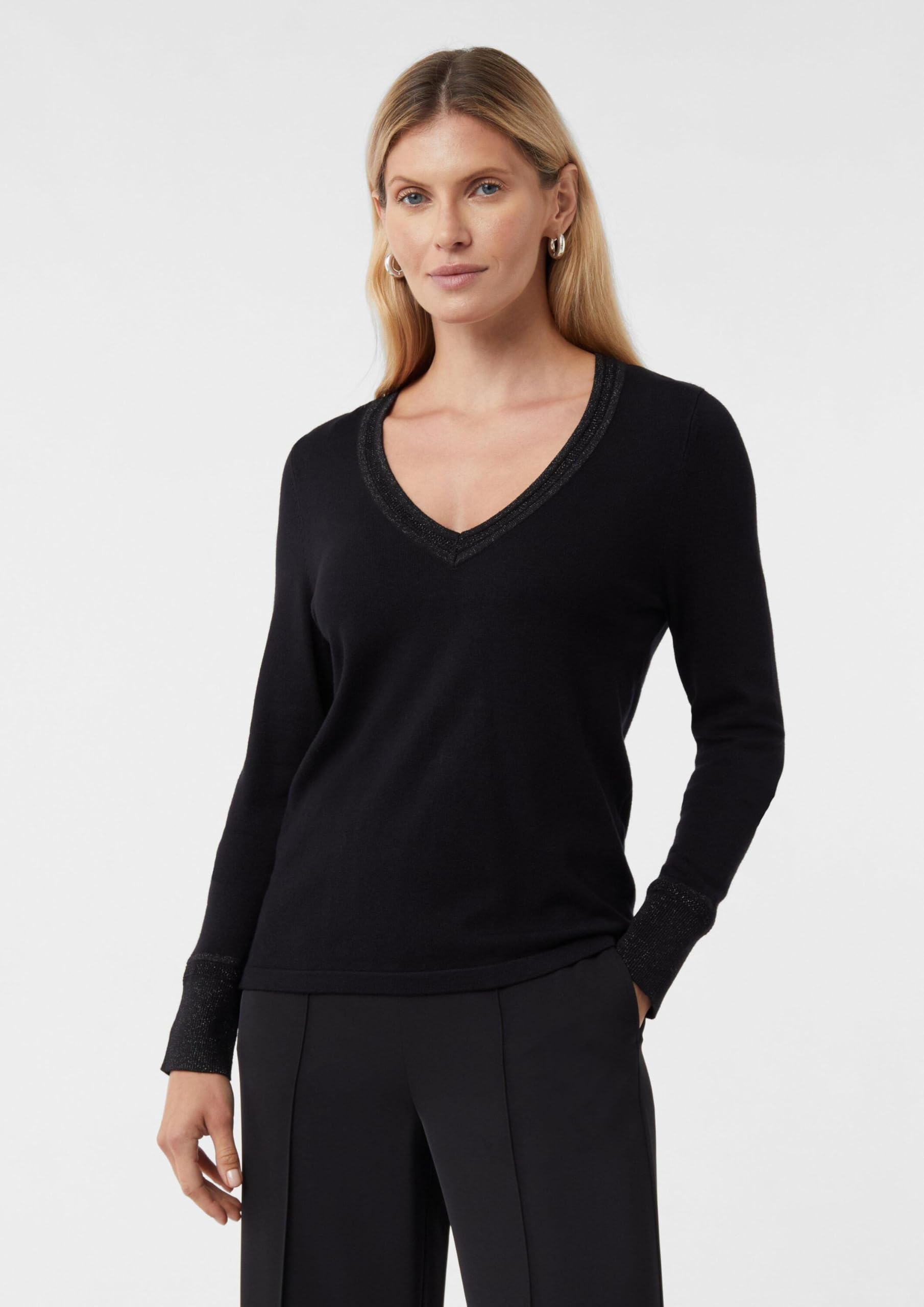 comma-feinstrickpullover-petrol-glitzergarn-langarm image 6