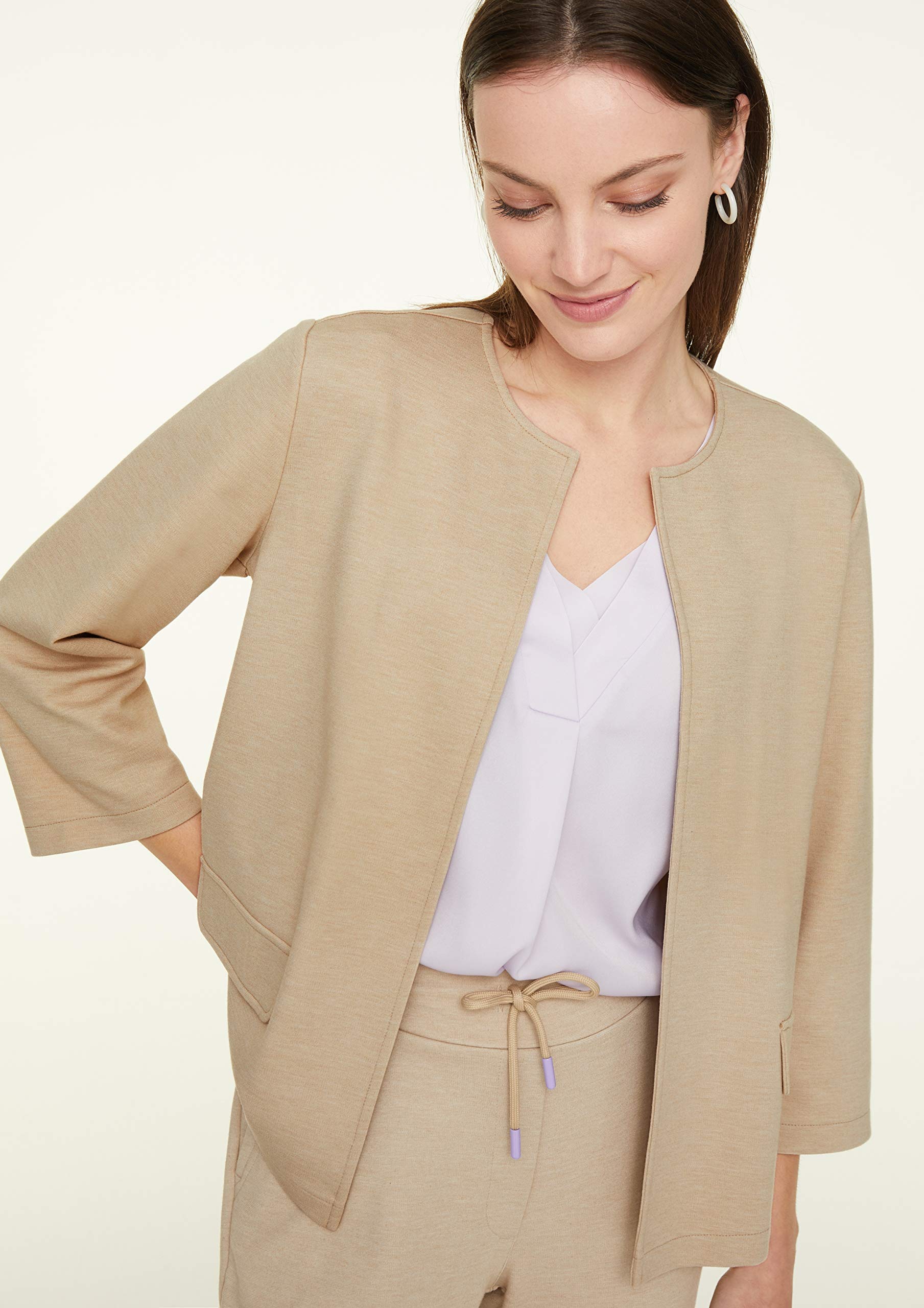 comma-blazerjacke-sand-melange-clean-f-r-damen image 3