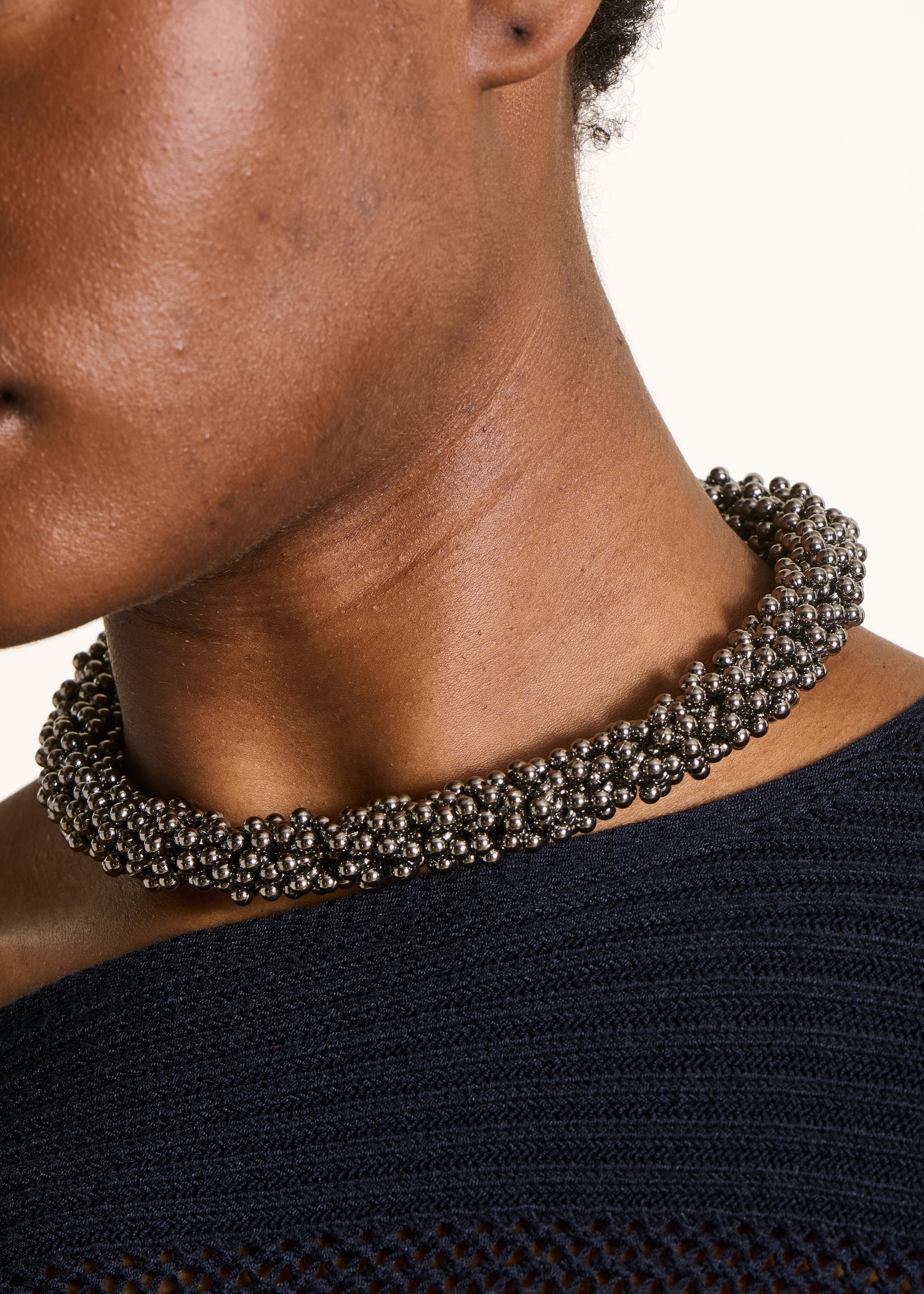 la-f-e-marabout-e-collier-choker-halskette-schwarz-tu-metall image 2