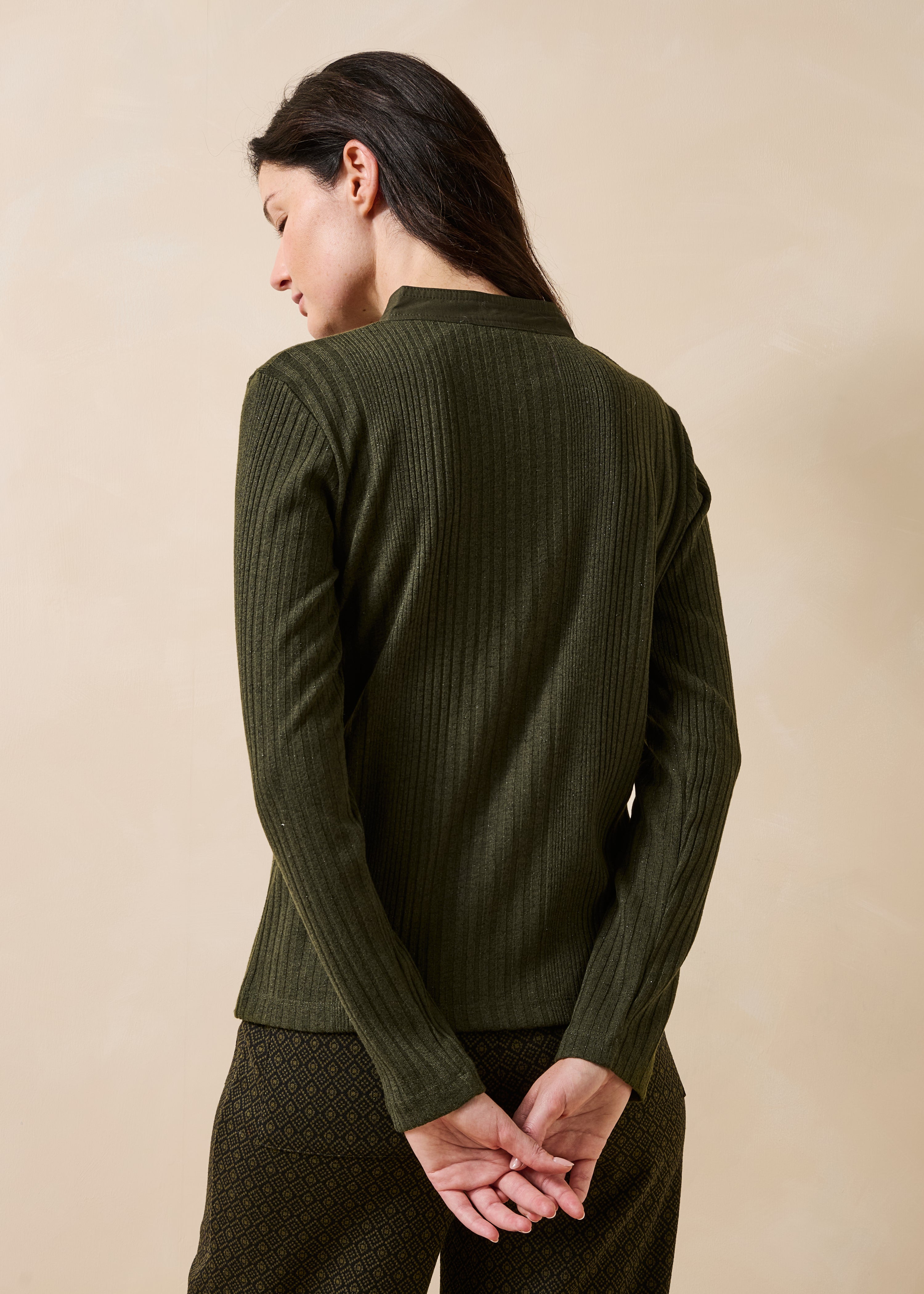 la-f-e-marabout-e-gresil-t-shirt-damen-kaki-langarm image 3