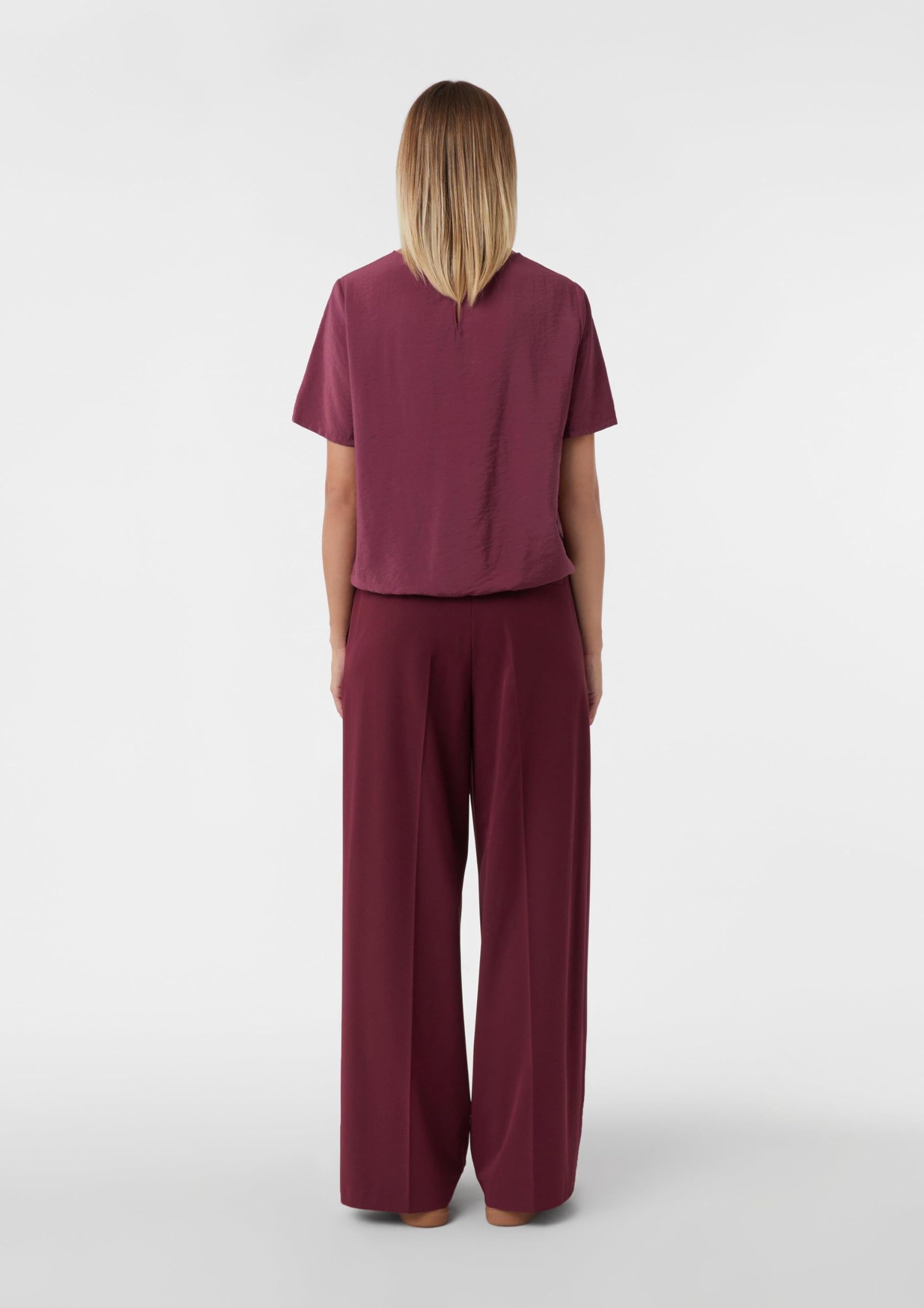 comma-bluse-kurzarm-raffung-regulierbarer-saum-36 image 7