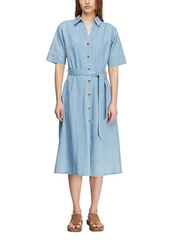 comma-hemdkleid-lyocell-denim-midi-g-rtel-damenkleid image 8