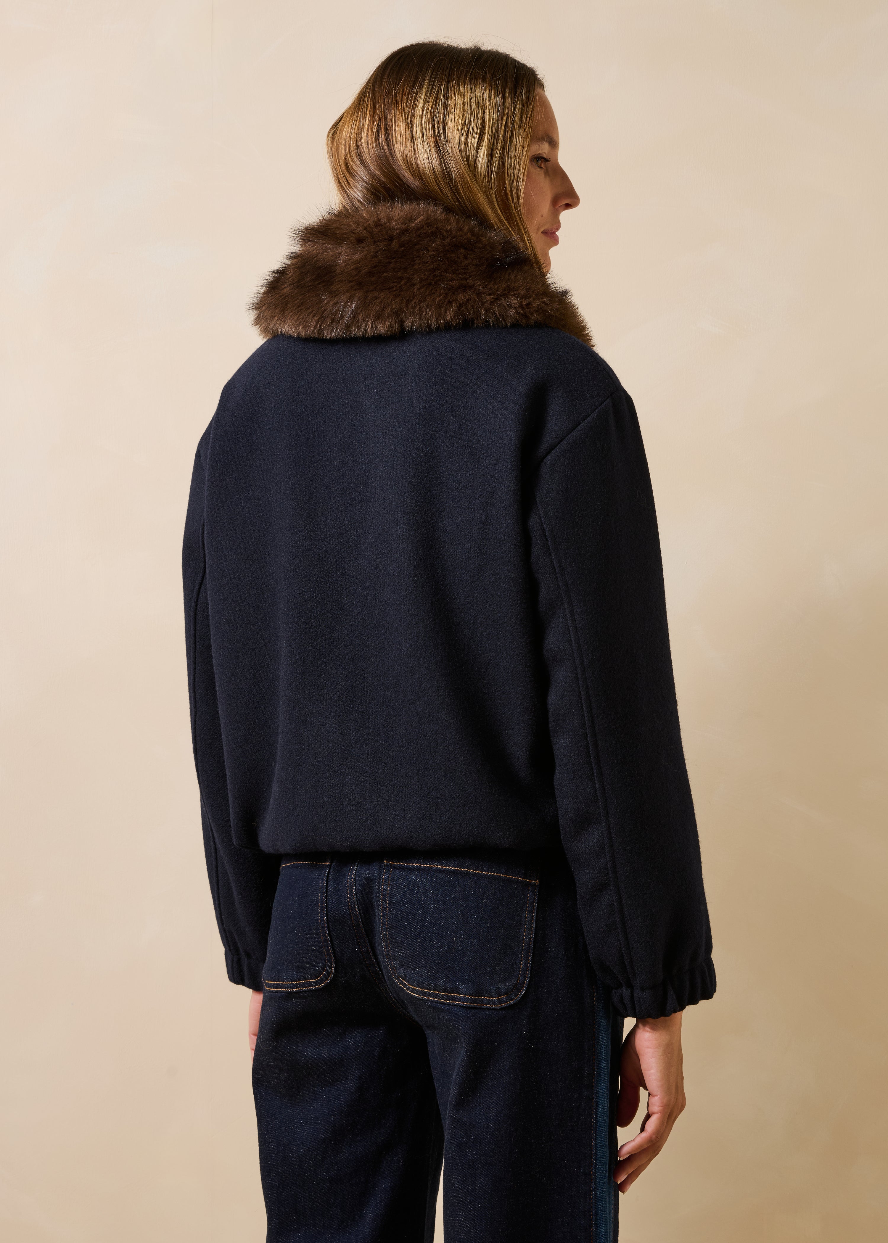 la-f-e-marabout-e-galane-blouson-damen-marine-fellkragen image 3