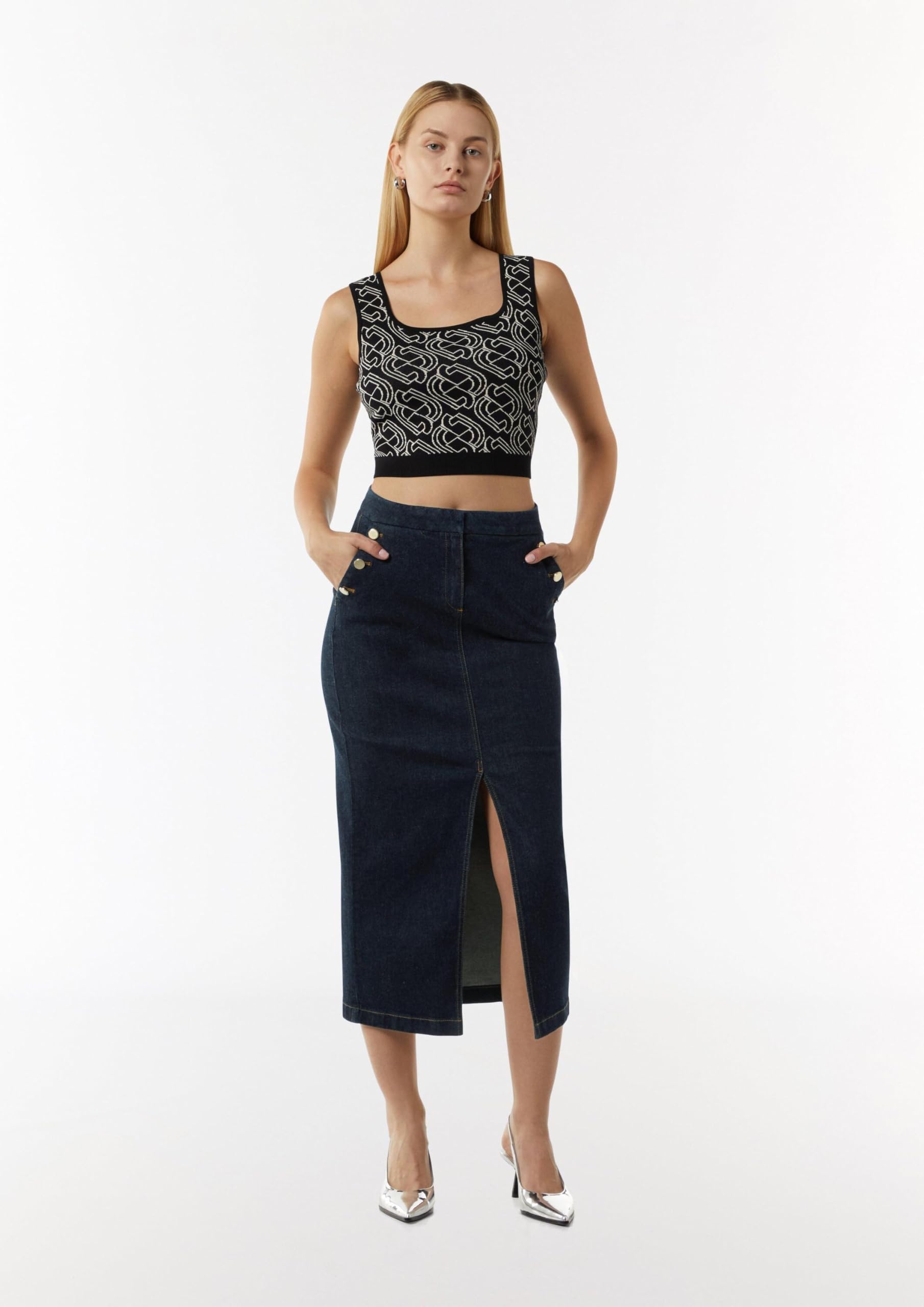 comma-denimrock-gr-e-40-dunkle-waschung-kn-pfe image 6