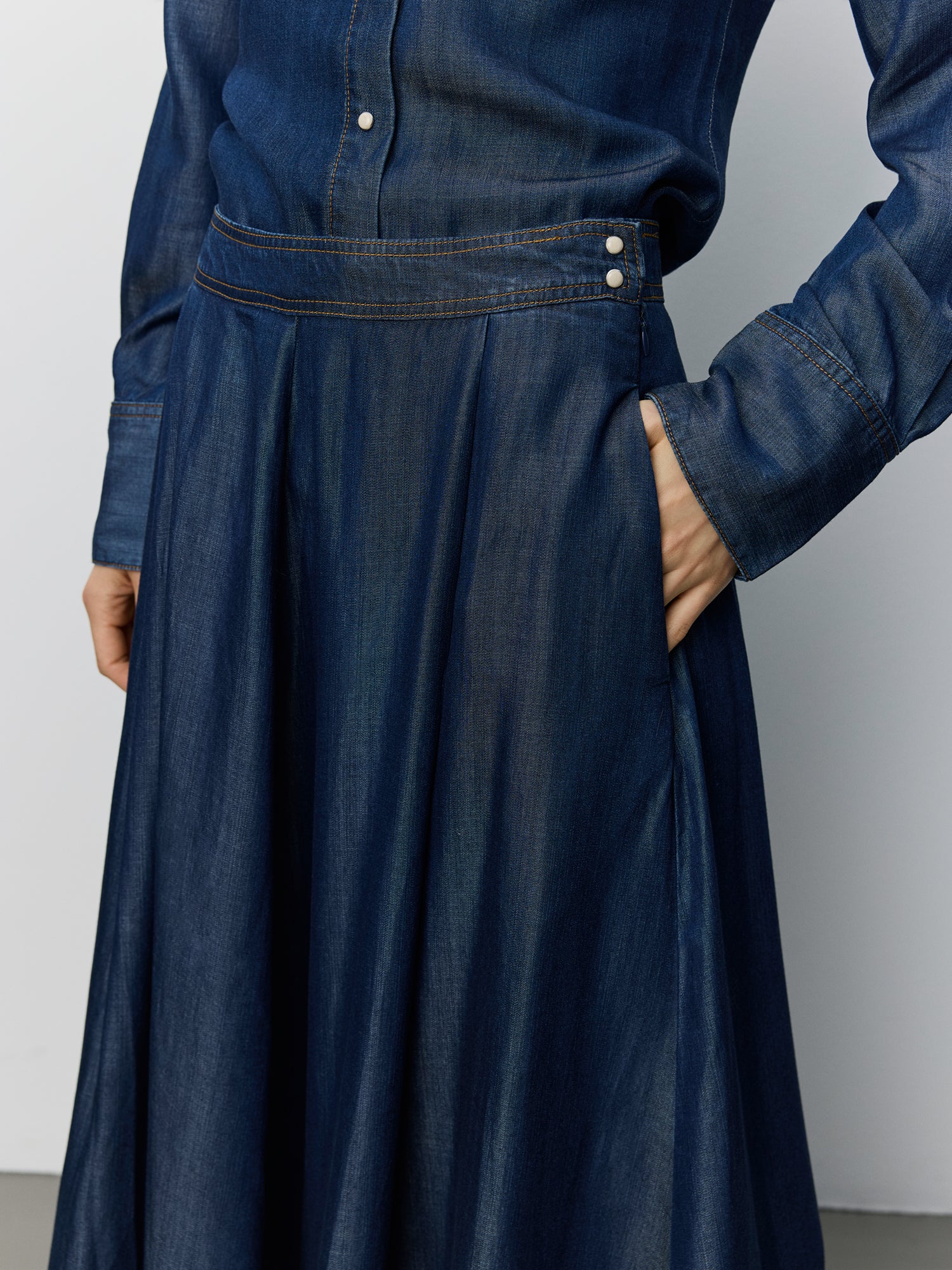 sofie-schnoor-women-noorsw-jeansrock-maxi-dunkelblau-lyocell image 5