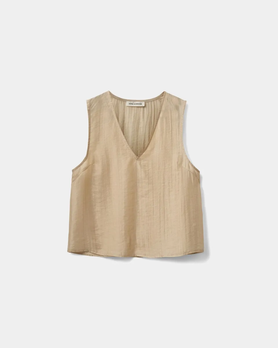 sofie-schnoor-women-bonniesw-top-beige-lyocell-v-ausschnitt image 1