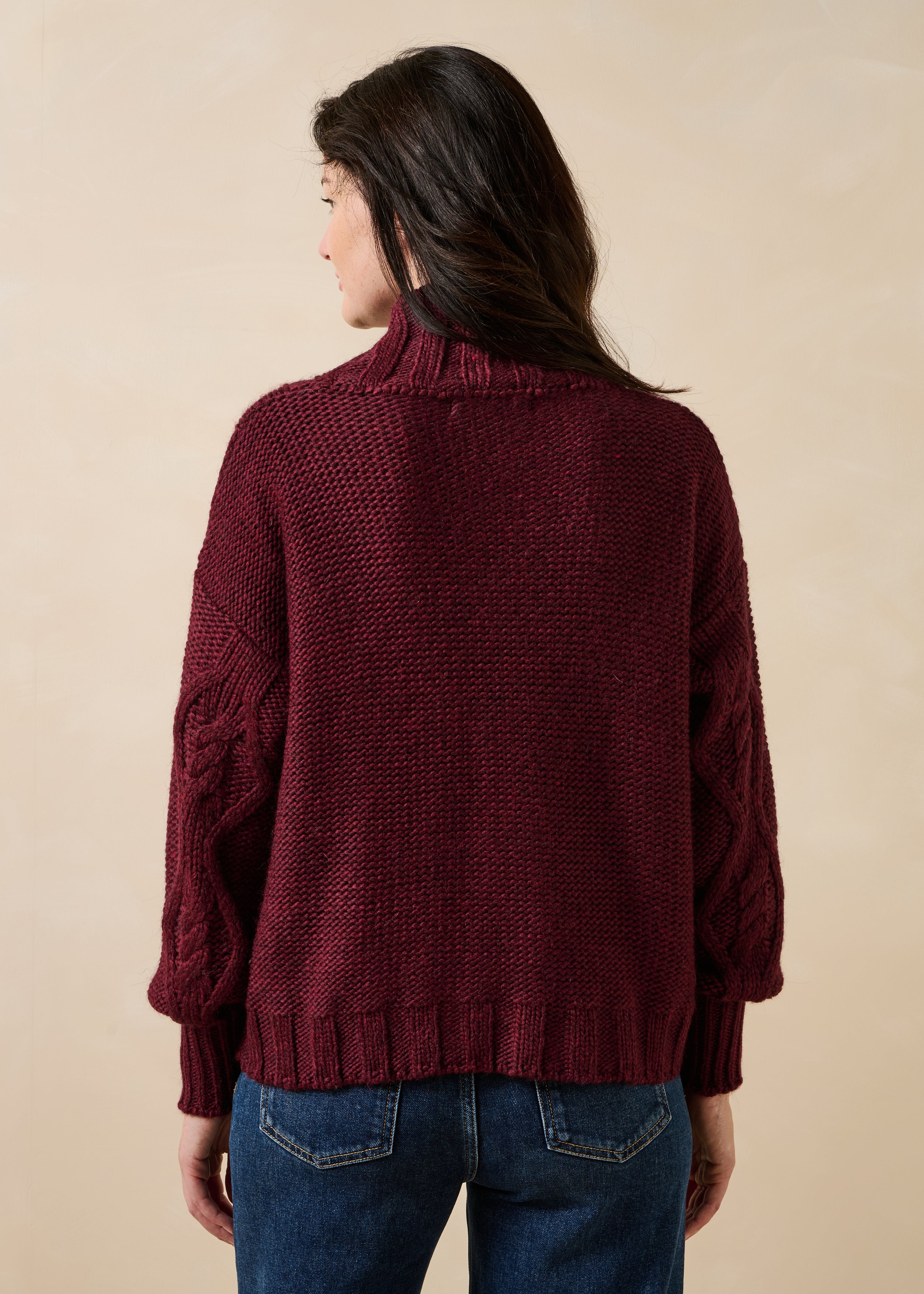 la-f-e-marabout-e-grissi-pullover-bordeaux-zopfmuster image 3