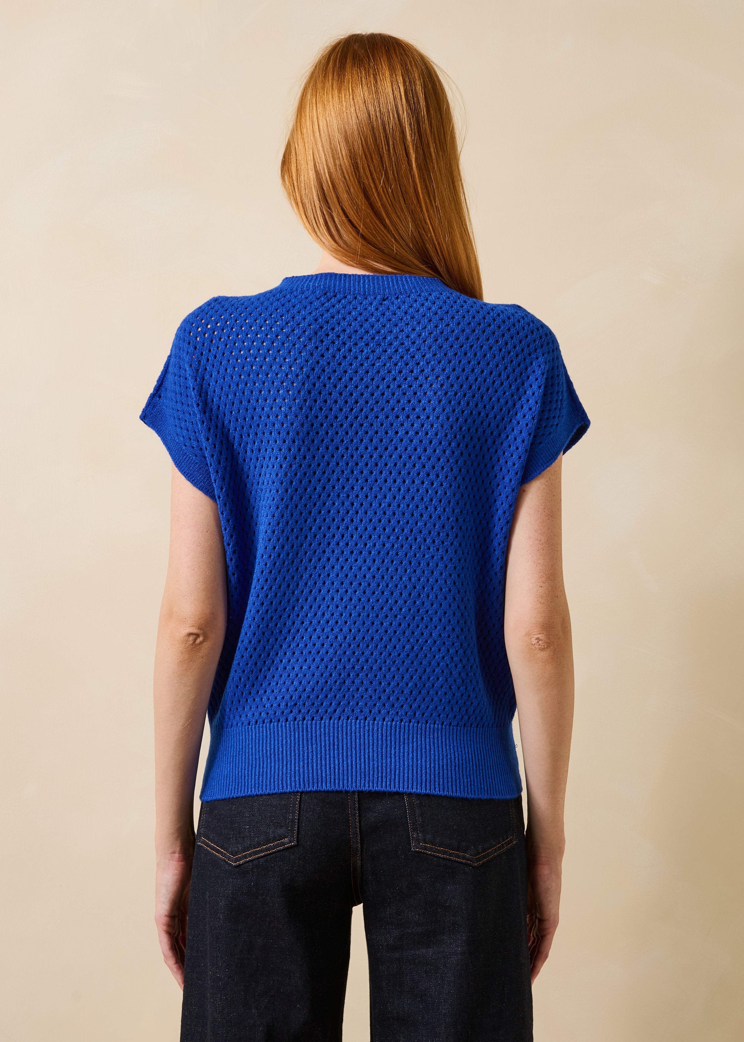 la-f-e-marabout-e-ginna-pullover-k-nigsblau-ajour-kurzarm image 3