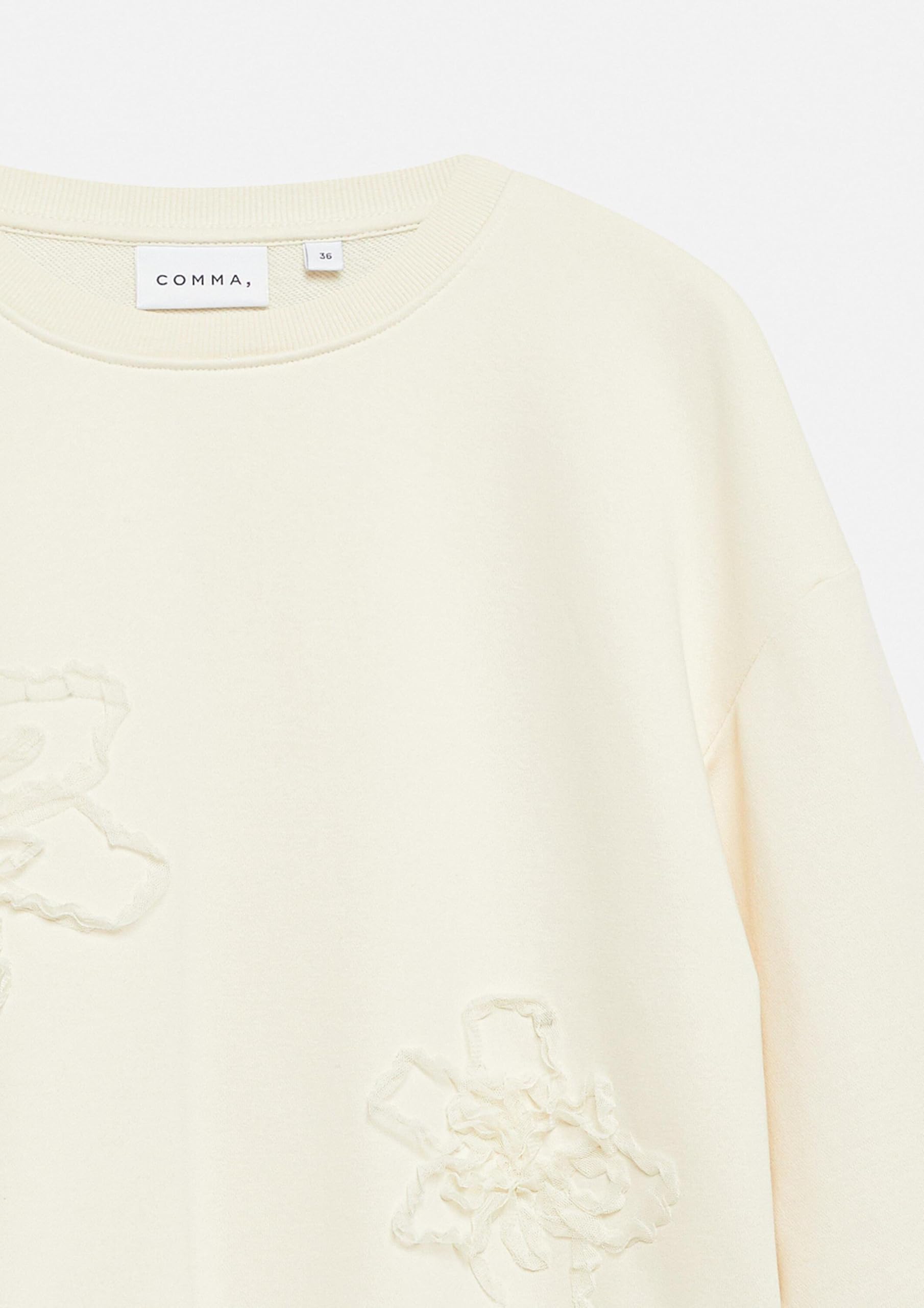 comma-sweatshirt-blumenapplikation-baumwolle-relaxed-fit image 5