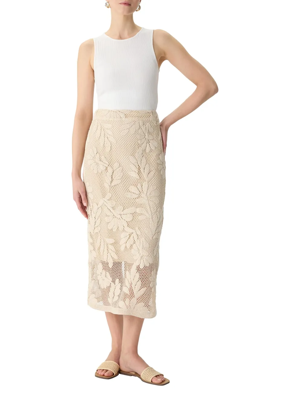 comma-h-kel-rock-midi-floral-gr-38-midirock image 1
