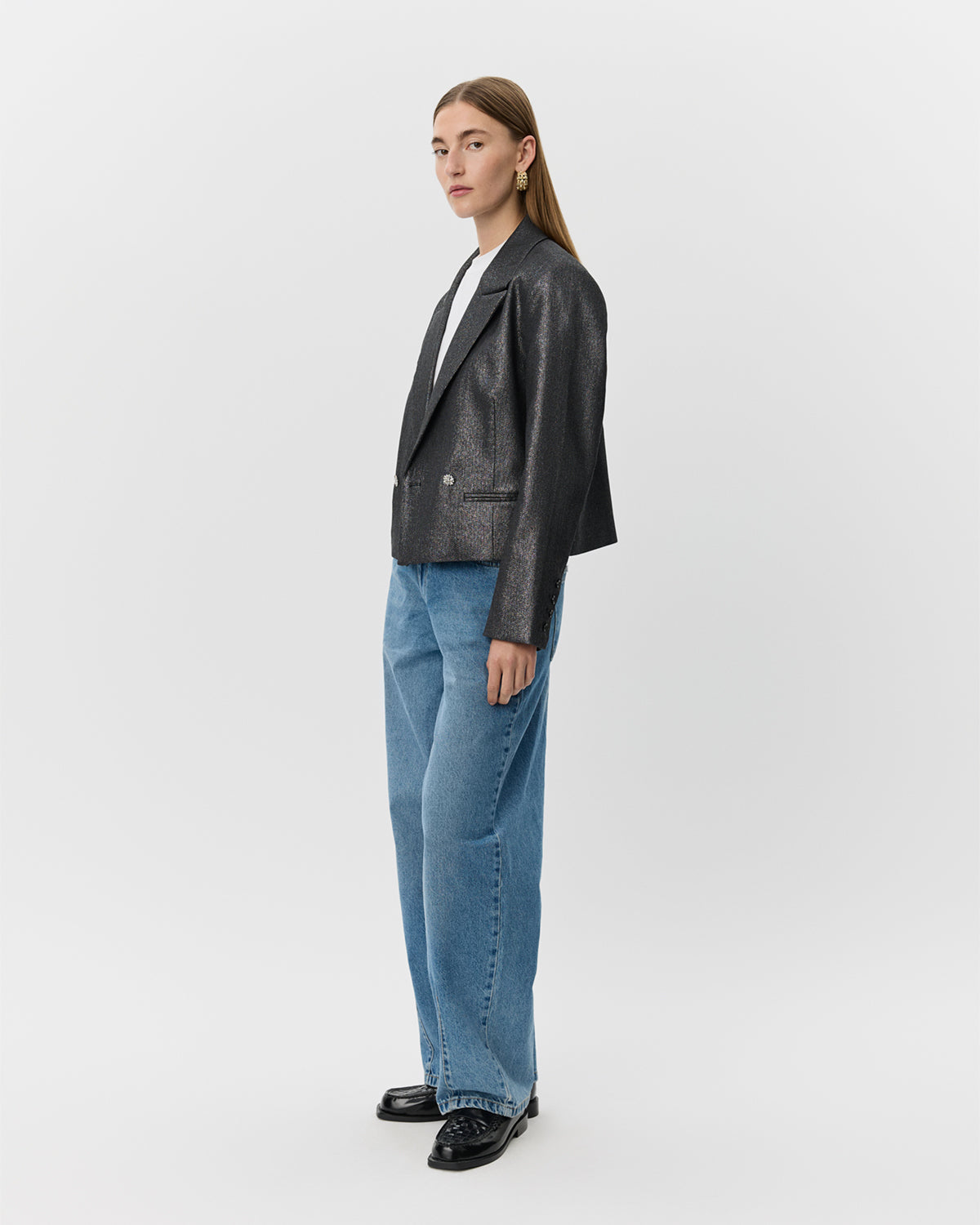 sofie-schnoor-women-imogensw-blazer-cropped-black-glitter image 3