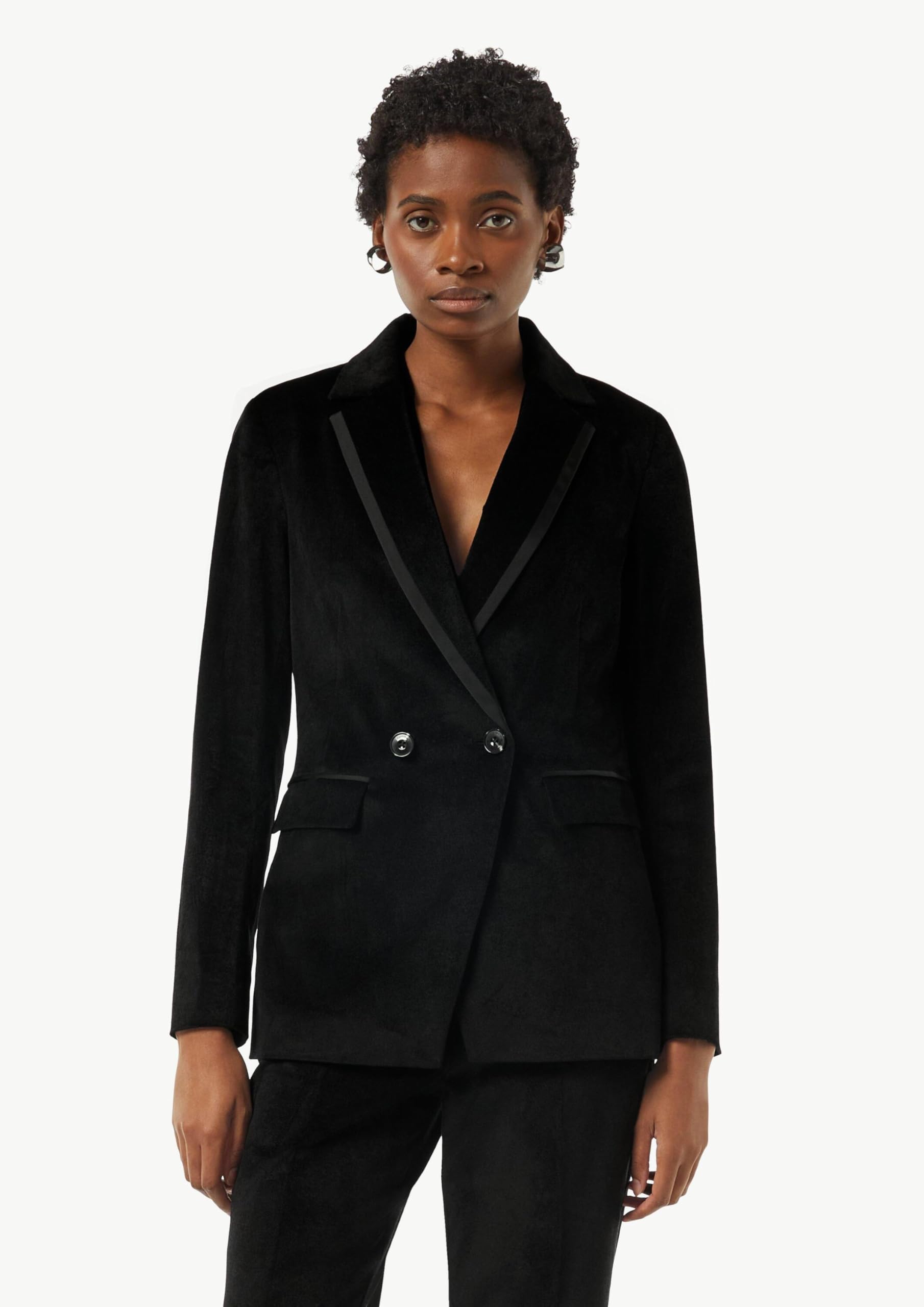 comma-samt-blazer-mit-satin-details-blazer-gr-e-42-gef-ttert image 5