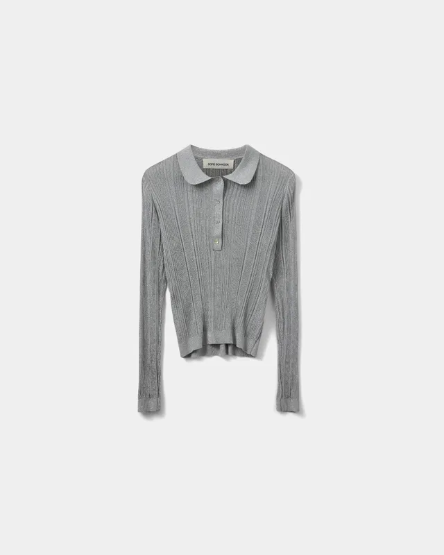 sofie-schnoor-women-mindysw-knit-bluse-silber-transparent image 1