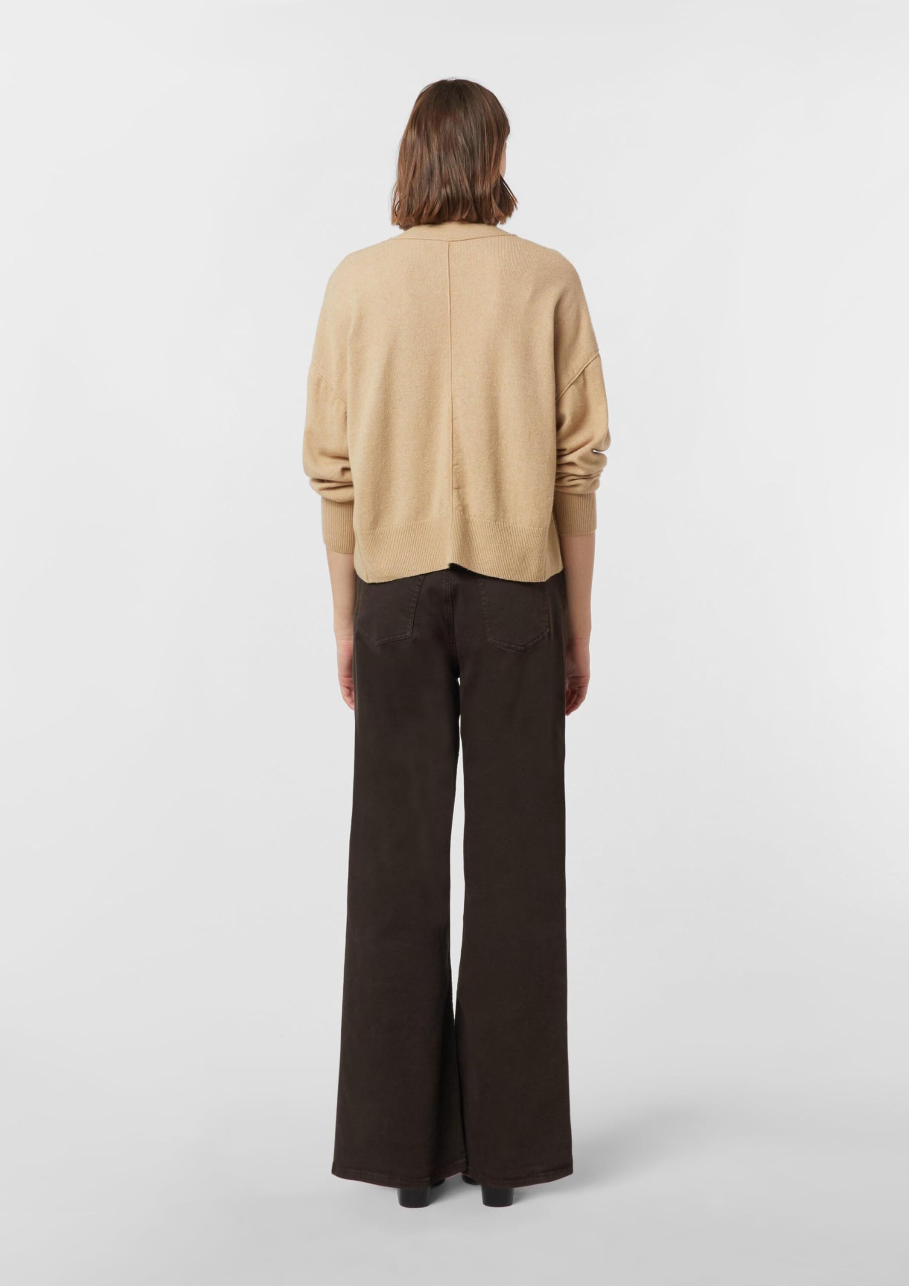 comma-strickjacke-feinstrick-oversize-v-ausschnitt-pastellt-rkis image 7