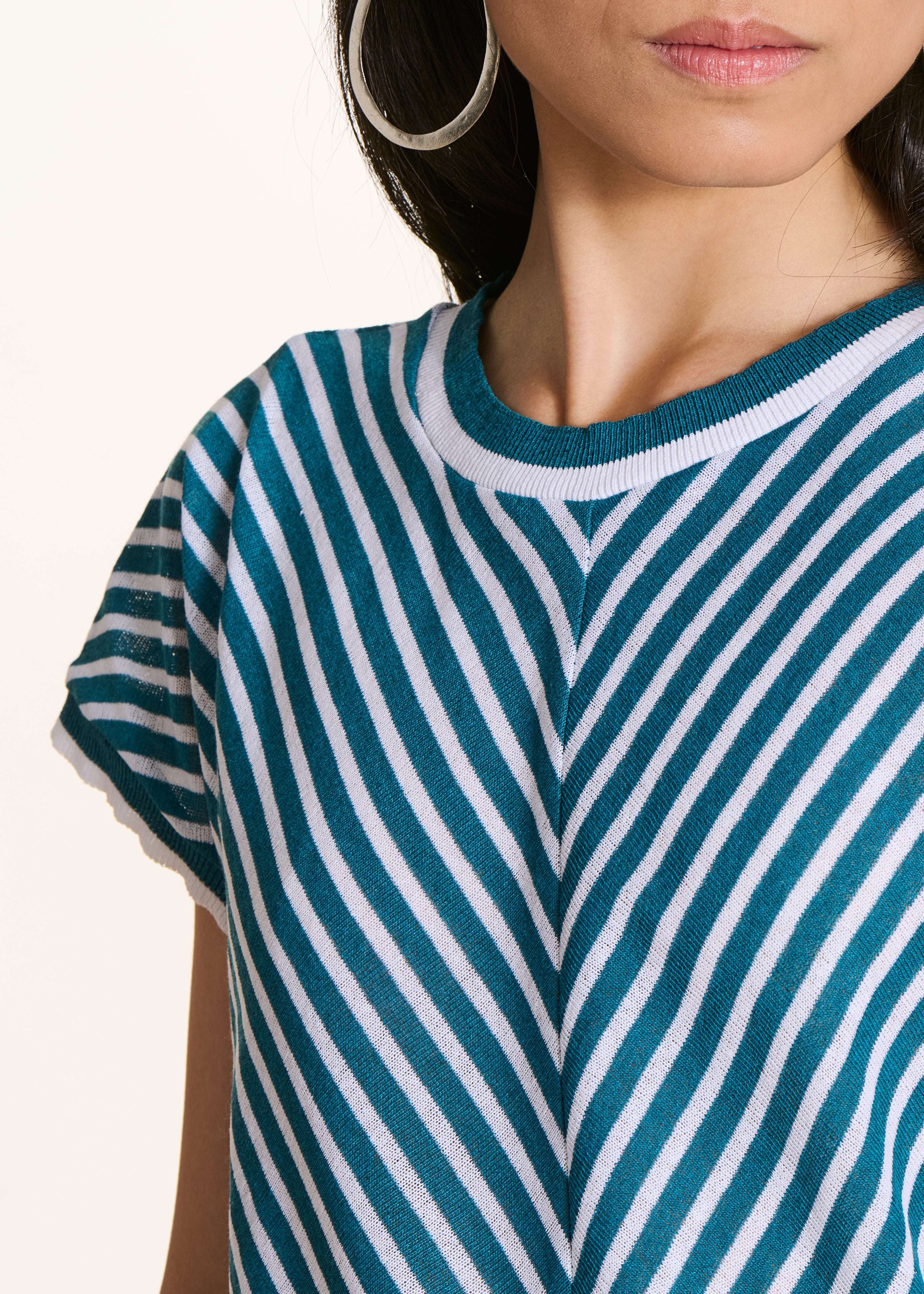 la-f-e-marabout-e-pulls-gilets-feliz-pullover-petrol-gestreift image 5