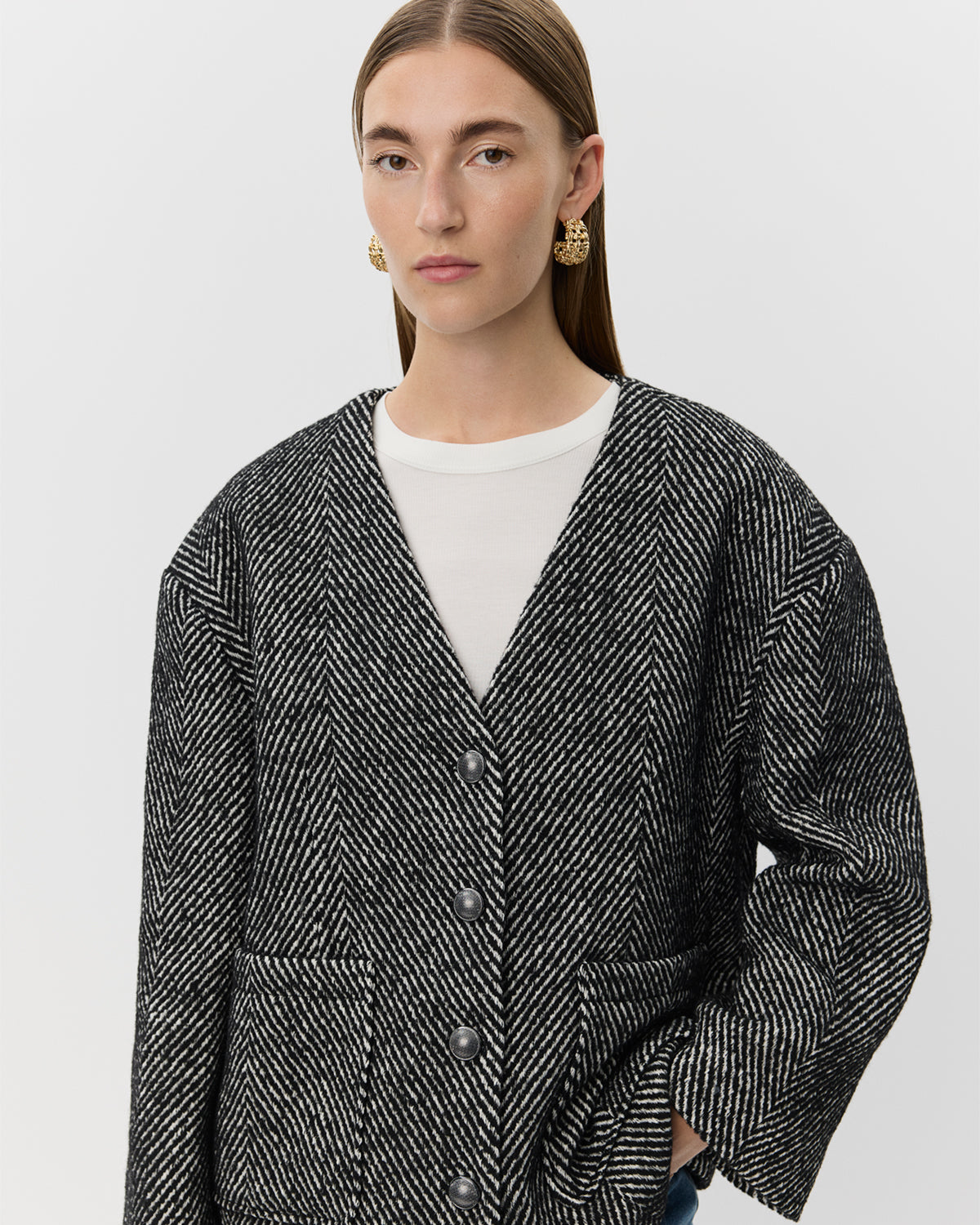 sofie-schnoor-women-aureliesw-jacke-off-white-black-wolle image 5