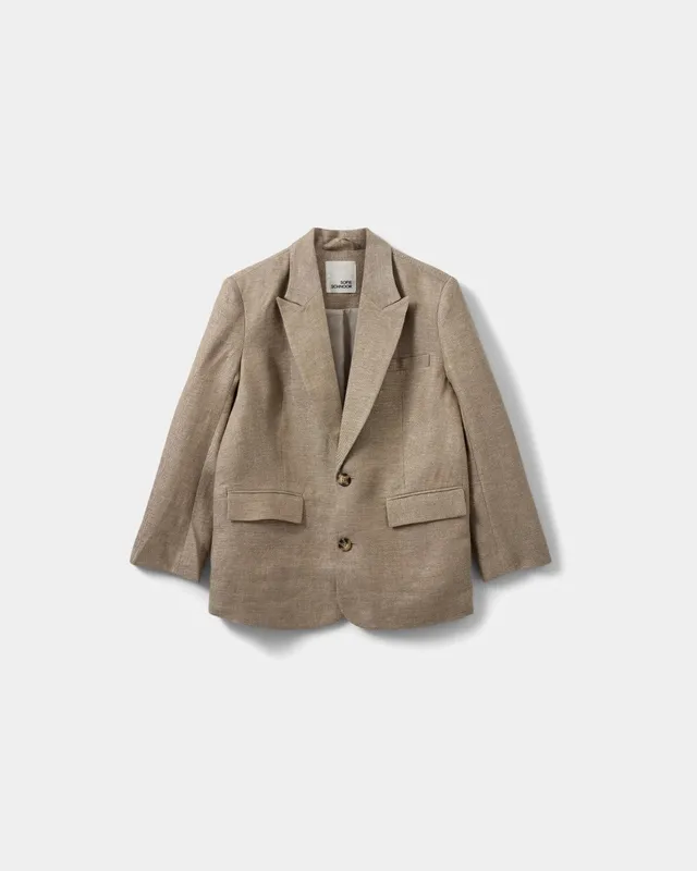 sofie-schnoor-lovellesw-leinen-blazer-hellbraun image 1