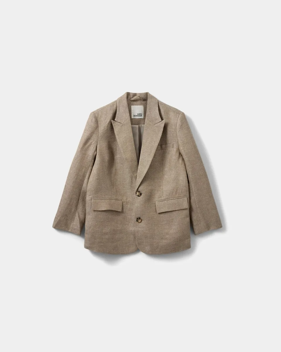 sofie-schnoor-lovellesw-leinen-blazer-hellbraun image 1