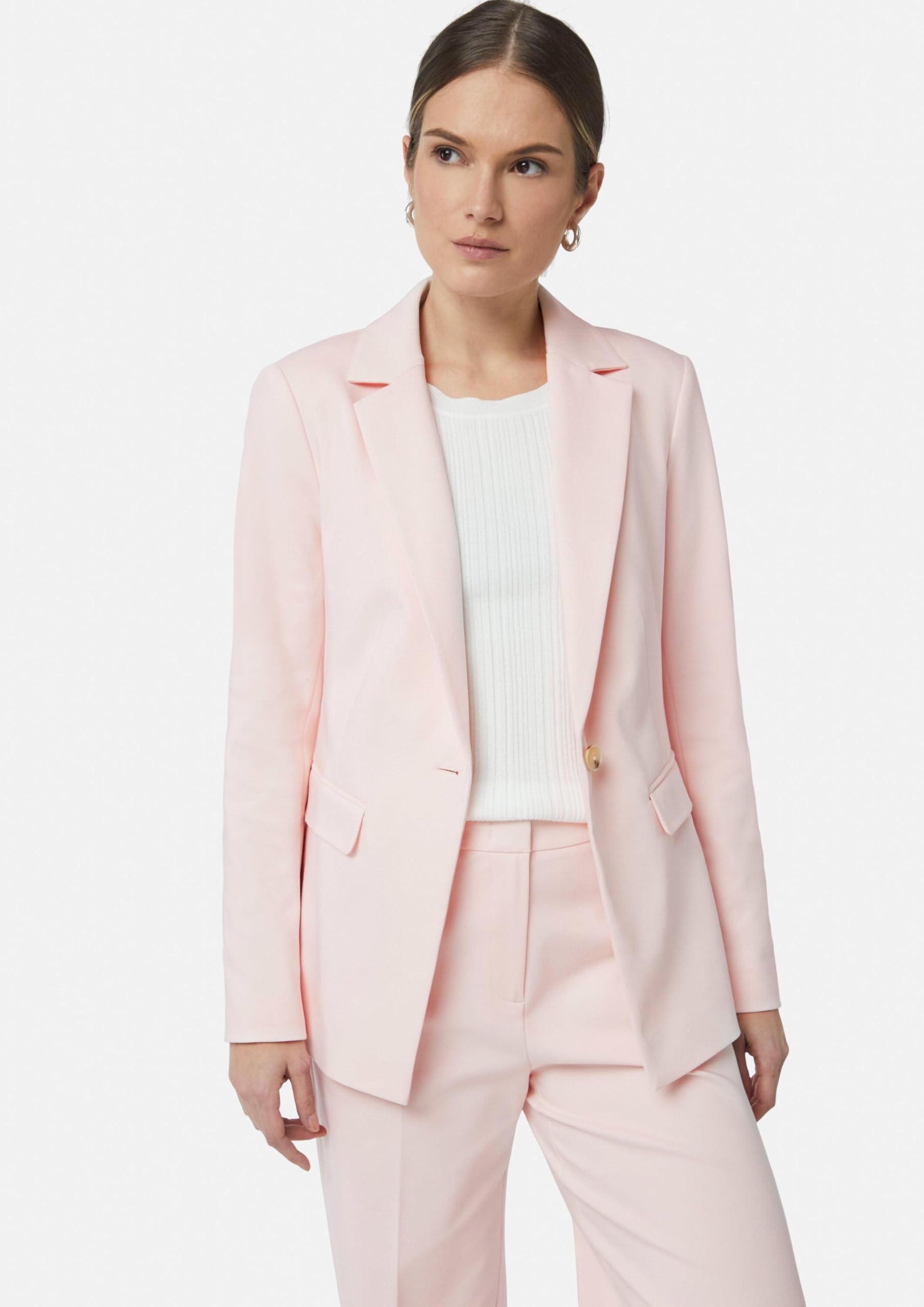 comma-blazers-satin-blazer-rosa-tailliert-mit-pattentaschen image 8