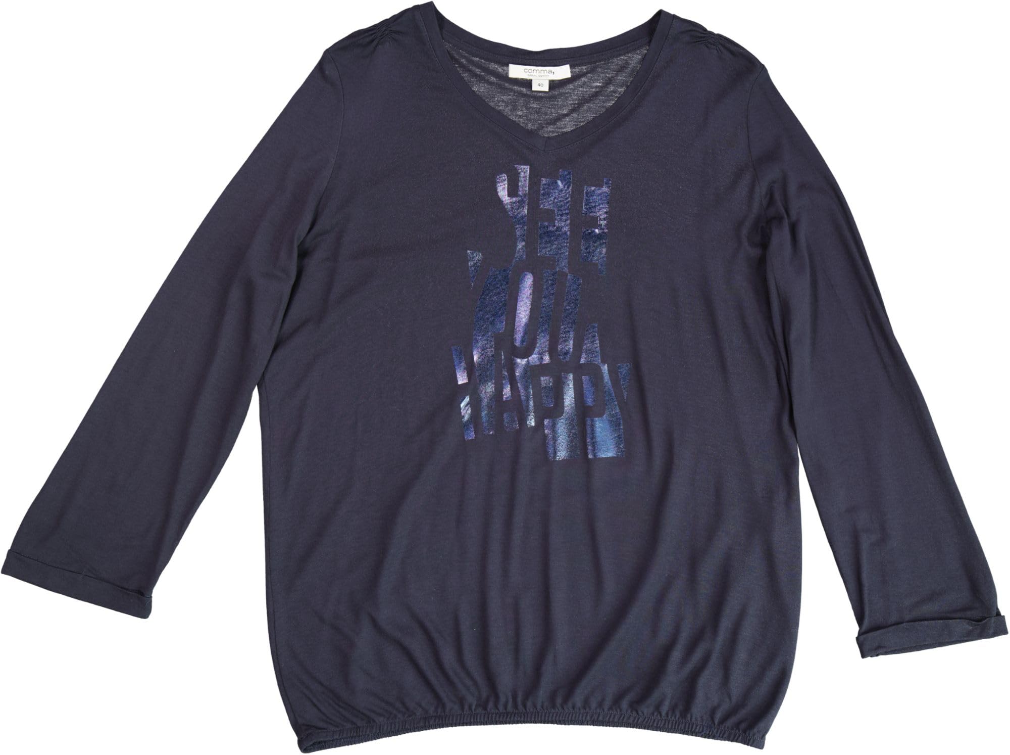 comma-langarmshirt-print-shirt-dunkelblau-jersey image 4