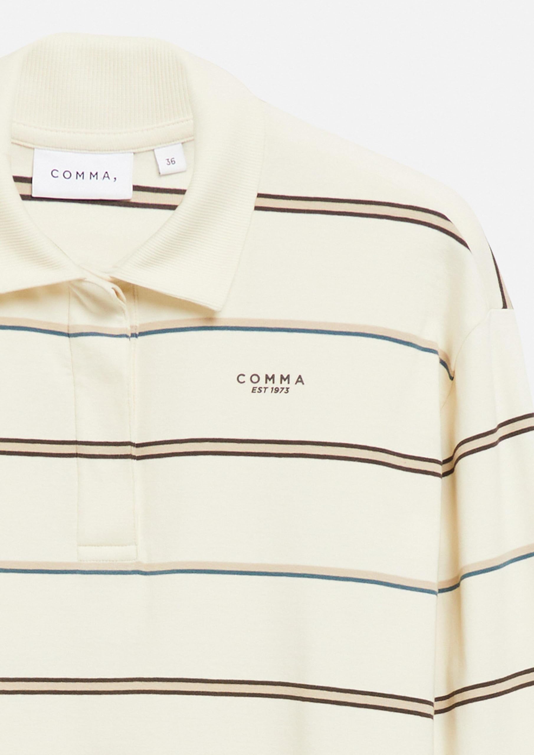 comma-tops-poloshirt-gr-46-relaxed-fit-jersey-streifen image 5