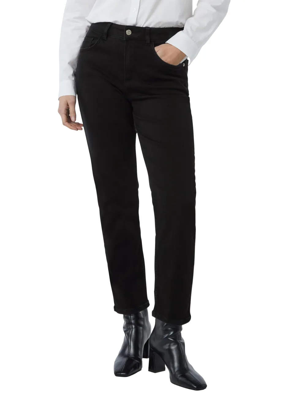 comma-ankle-jeans-flared-leg-schwarz image 1
