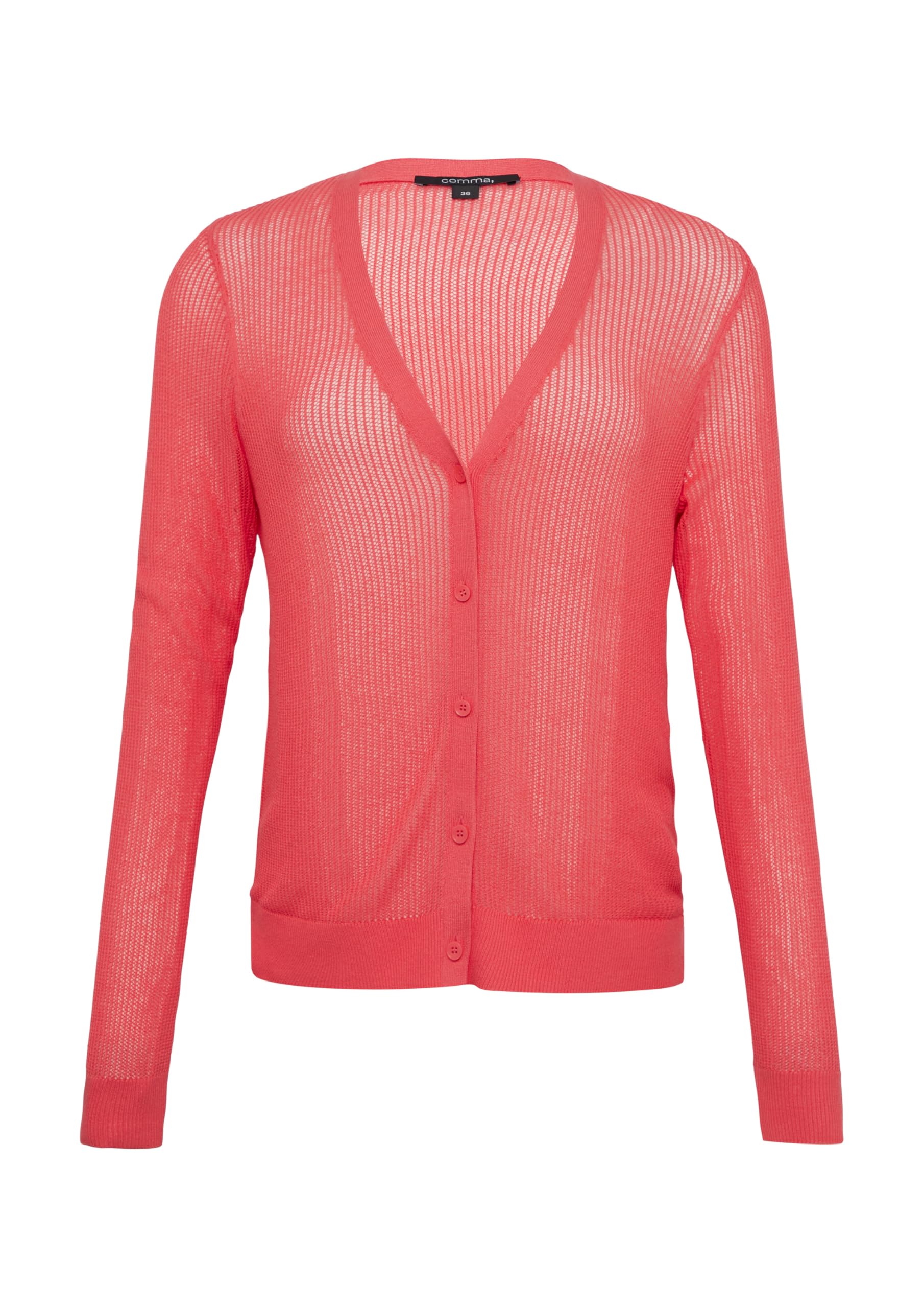 comma-feinstrick-cardigan-slim-fit-v-ausschnitt-strickjacke image 3