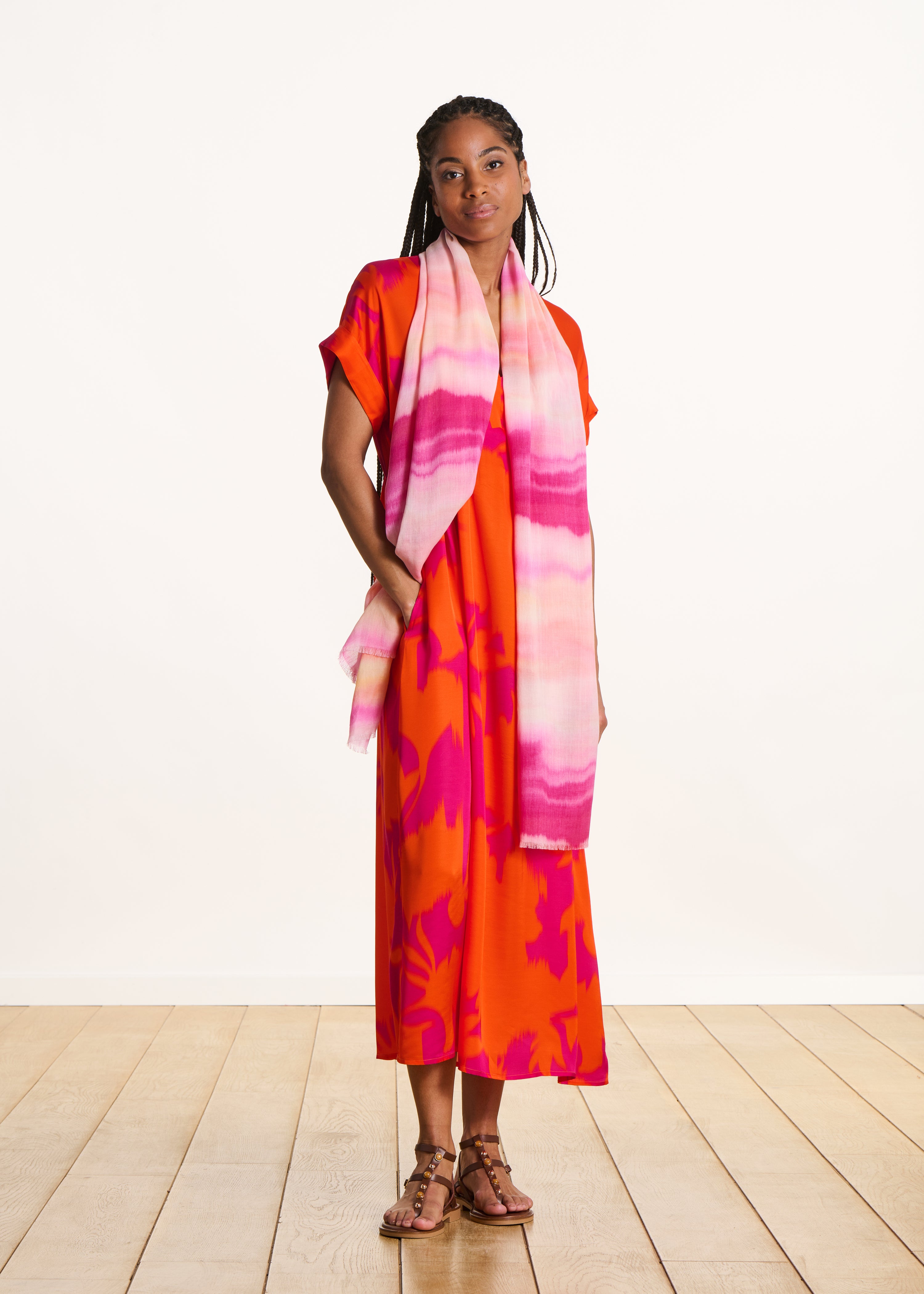 la-f-e-marabout-e-tuch-rosa-streifen-tie-dye-tu image 1