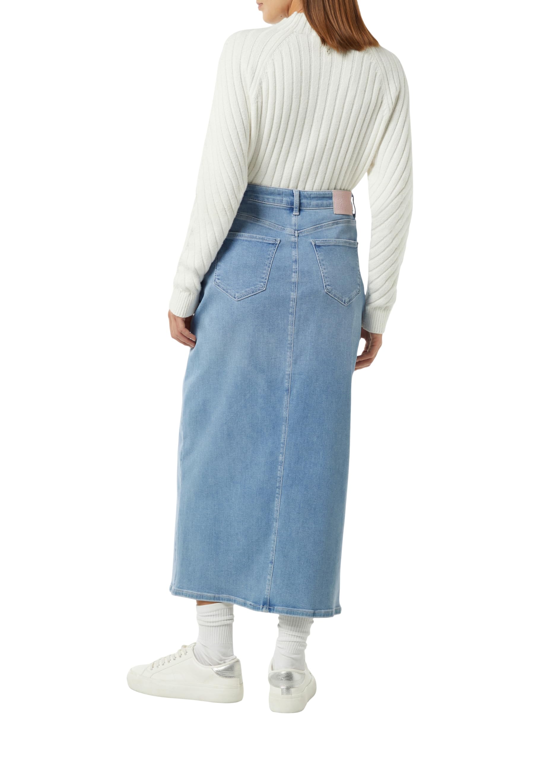 comma-jeans-rock-lang-mit-schlitz-mid-rise-baumwolle image 2