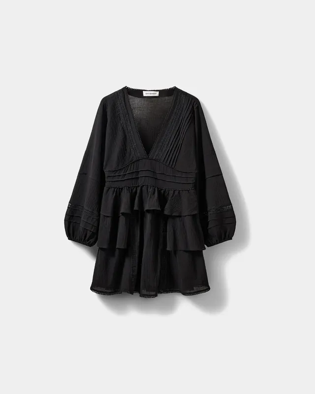sofie-schnoor-jouvesw-midikleid-schwarz-34-spitze image 1