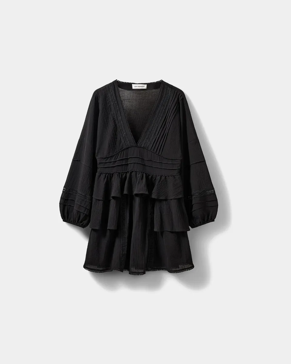 sofie-schnoor-jouvesw-midikleid-schwarz-34-spitze image 1