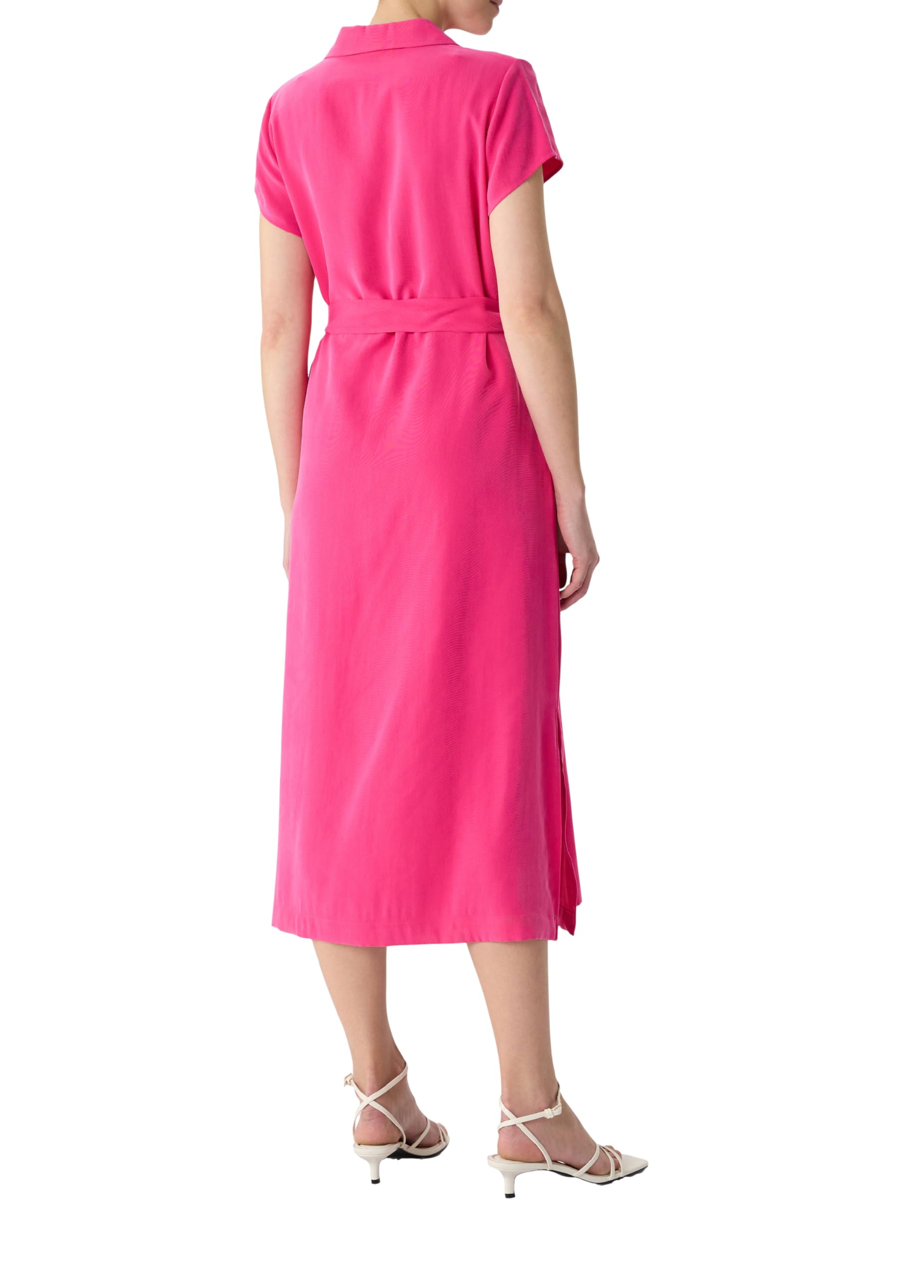 comma-midikleid-viskosemix-v-ausschnitt-rosa-gr-38 image 2