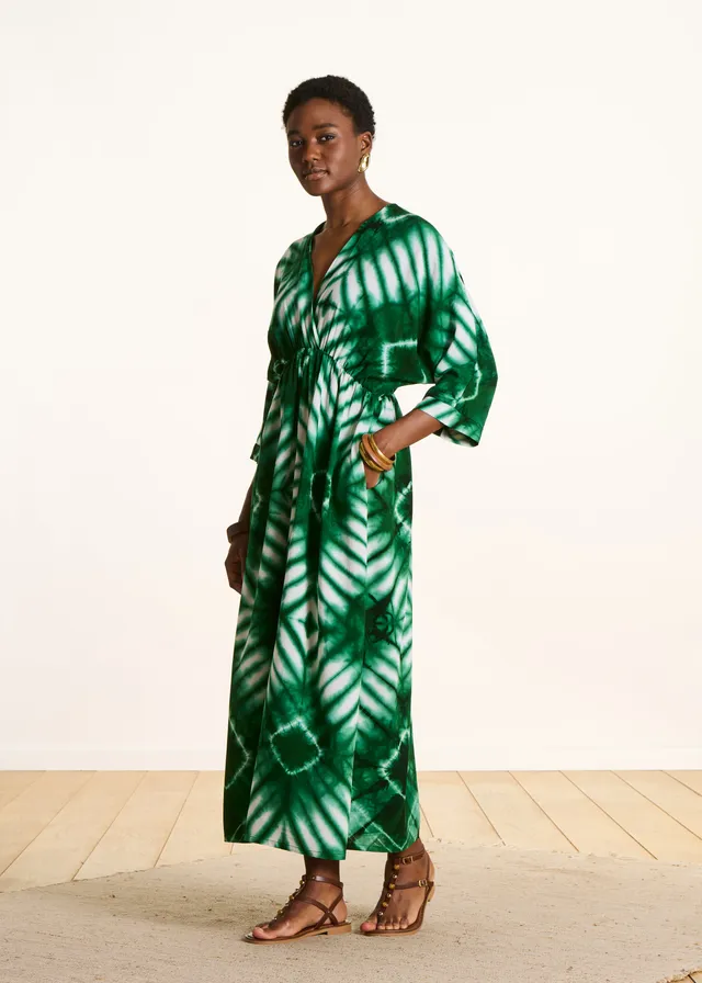 la-f-e-marabout-e-dacre-maxikleid-gr-n-print-gr-36 image 1