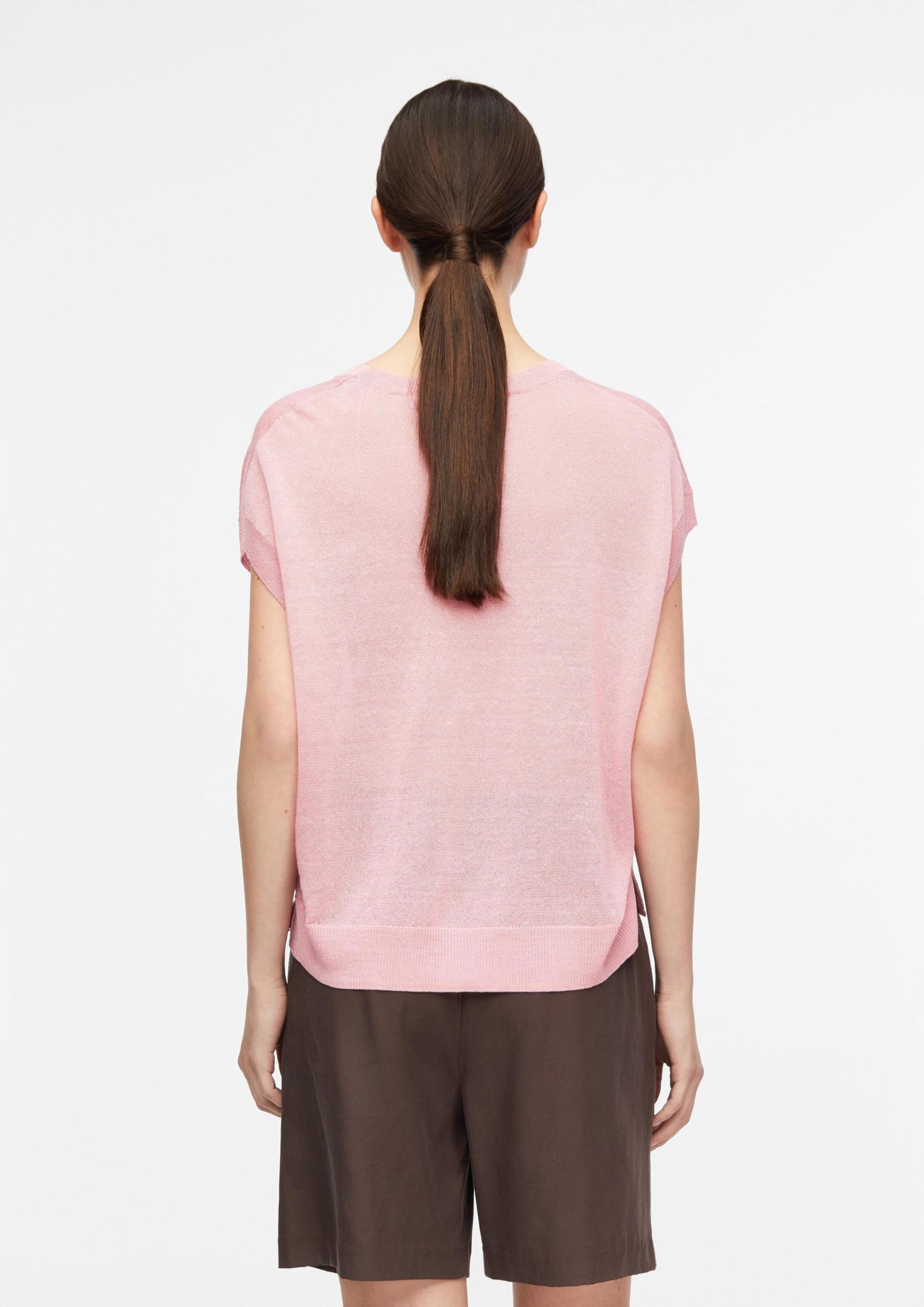 comma-knitwear-strickpullover-feinstrick-l-rosa-v-ausschnitt image 7