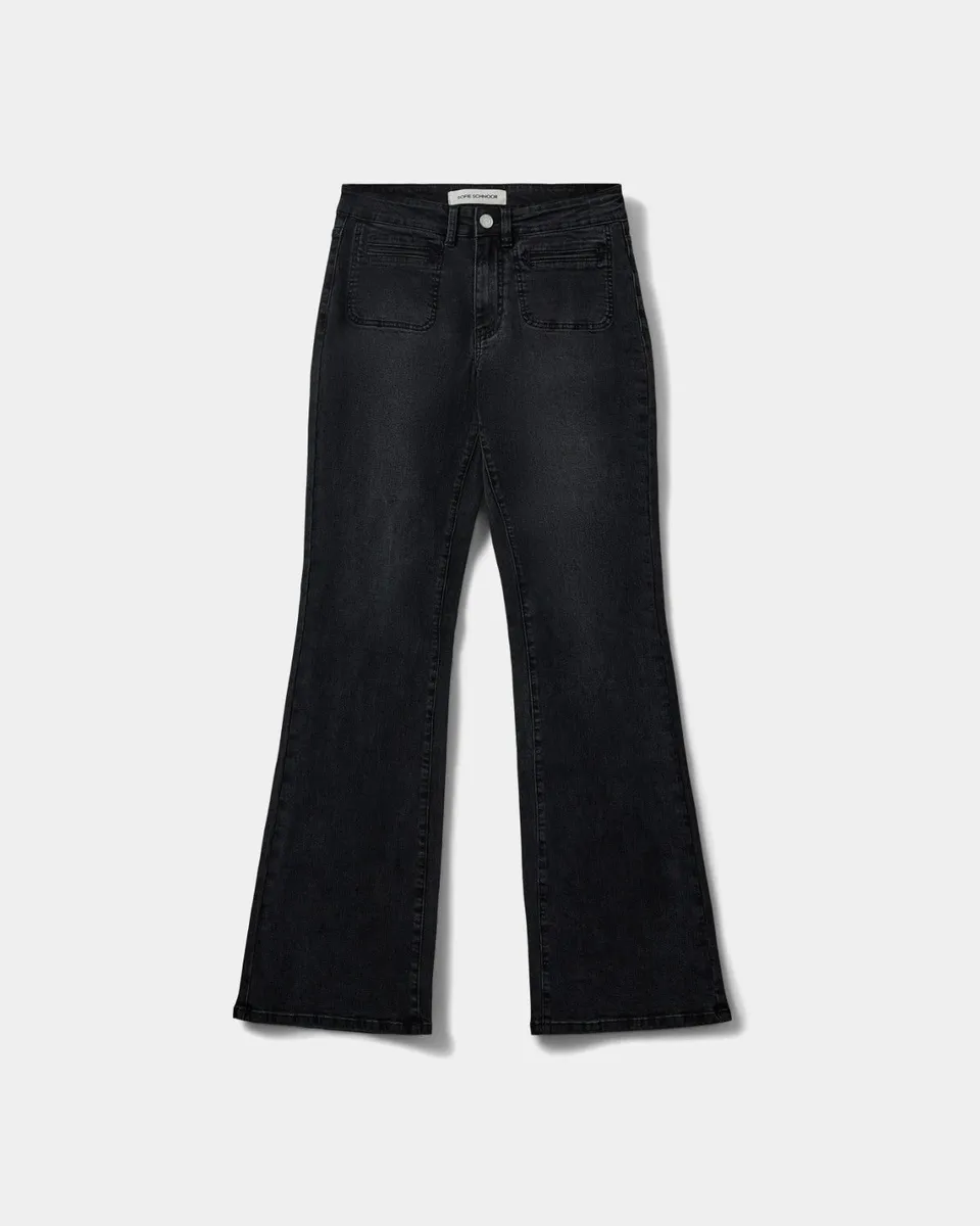 sofie-schnoor-women-firenzesw-flare-jeans-washed-black image 1