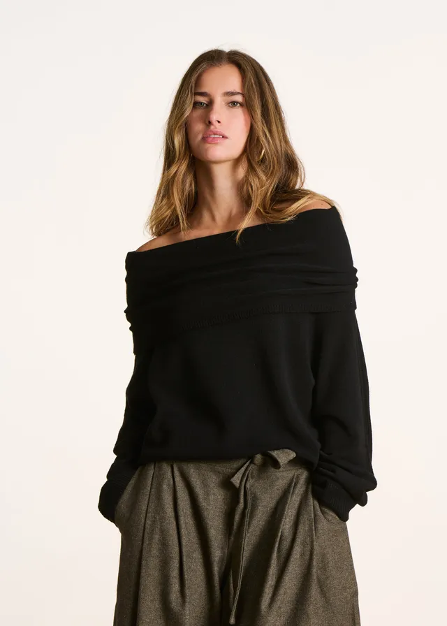 la-f-e-marabout-e-epafi-pullover-schwarz-wolle-langarm image 1