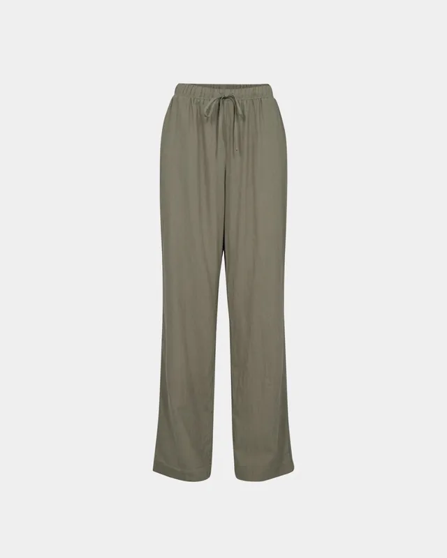 sofie-schnoor-women-abigailesw-hose-khaki-army-leinenmix-weit image 1