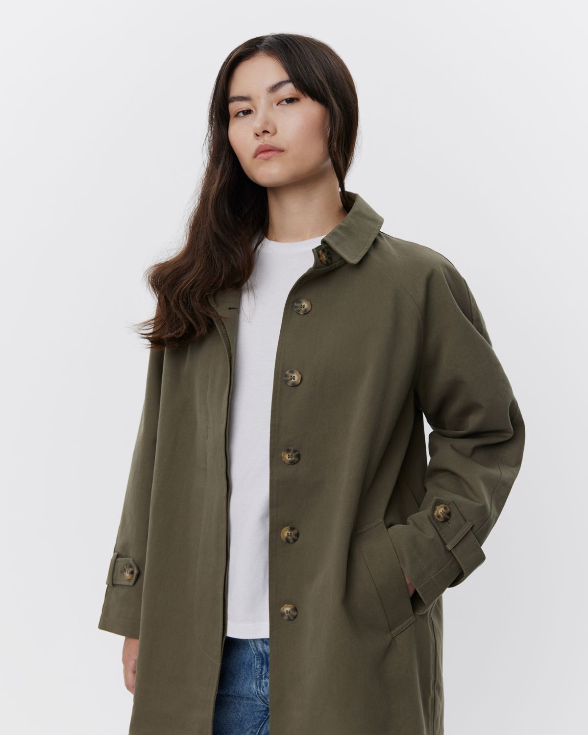 sofie-schnoor-women-filippa-trenchcoat-army-green-baumwolle image 5