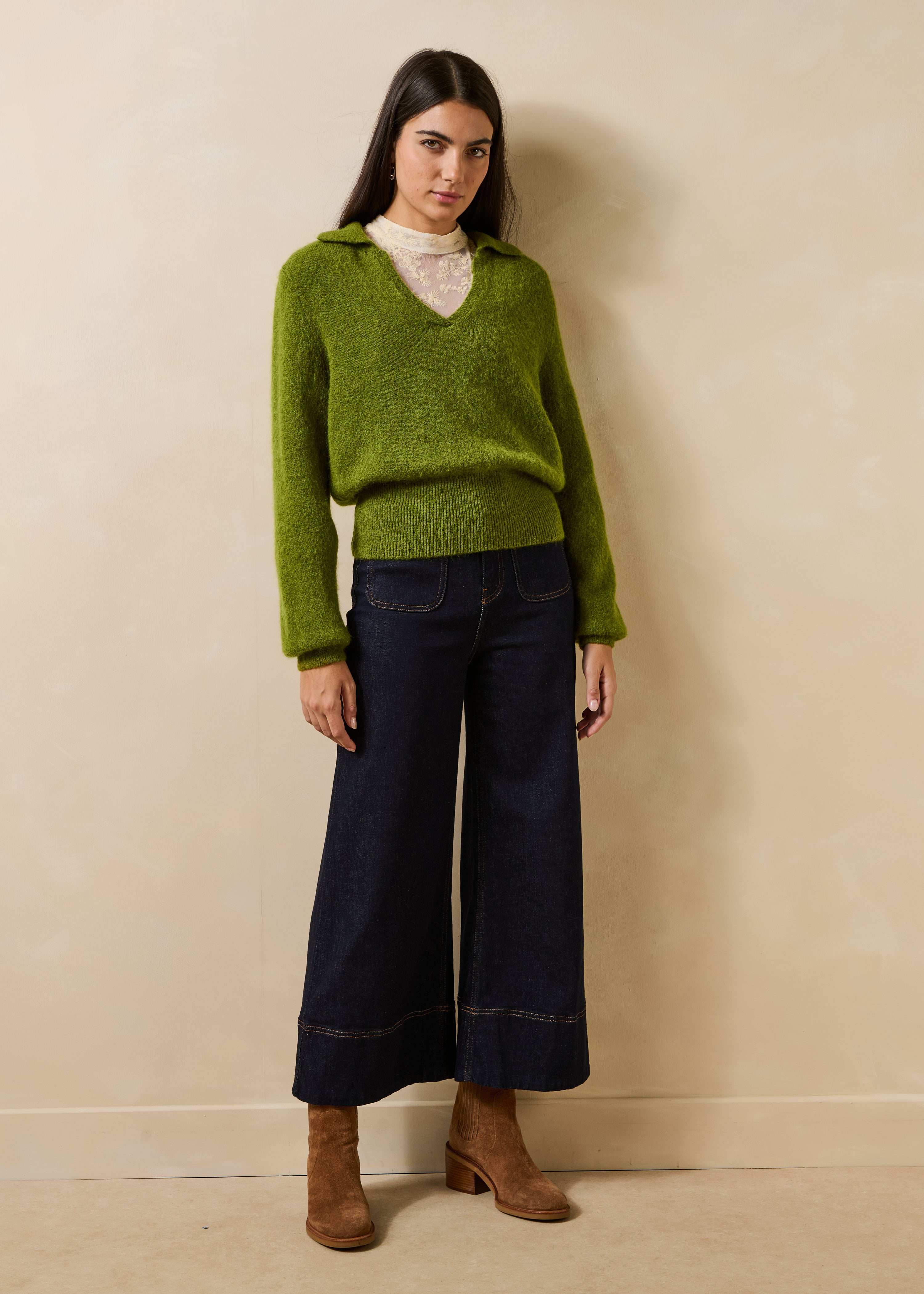 la-f-e-marabout-e-guibli-pullover-gr-n-mohair-wolle image 2