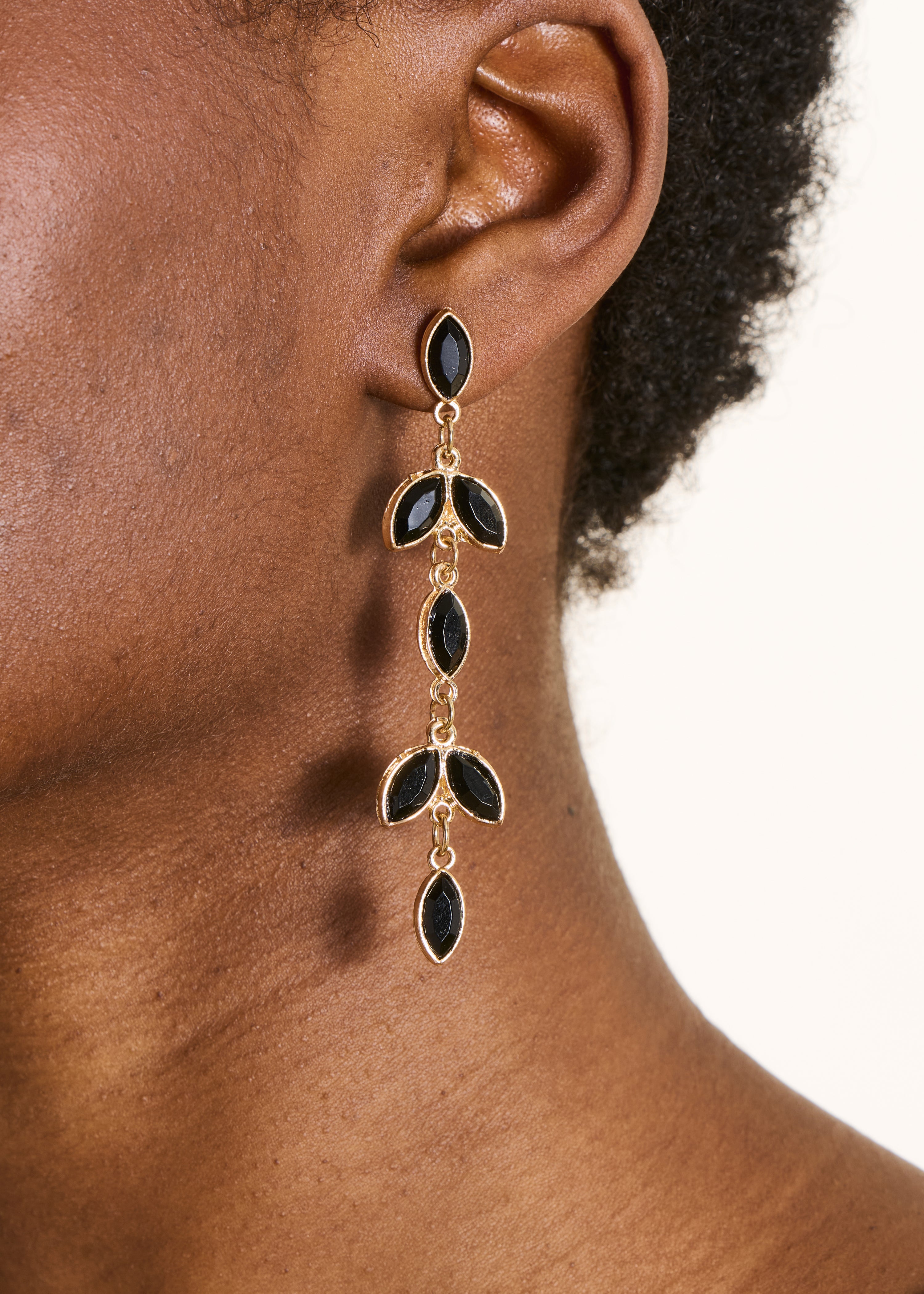 la-f-e-marabout-e-ohrringe-schwarz-gold-h-ngeohrringe-blumen image 2