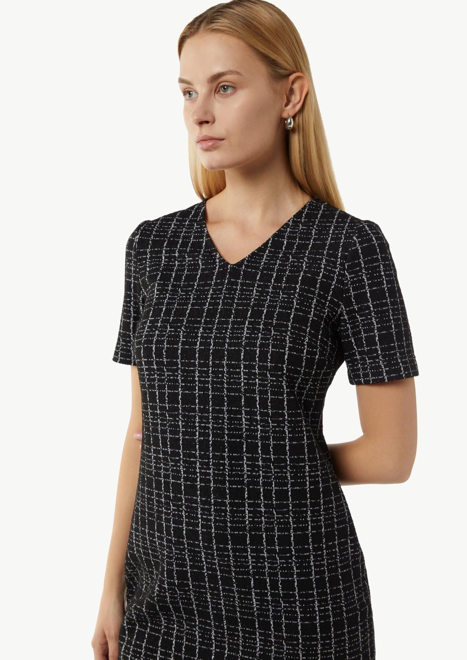 comma-boucl-kleid-karo-gr-42-elastisch-kurz image 4