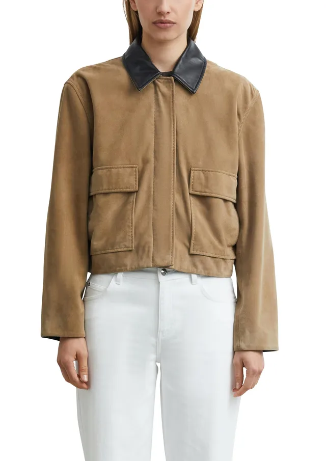 comma-jackets-veloursleder-jacke-hemdkragen-gr-e-38 image 1