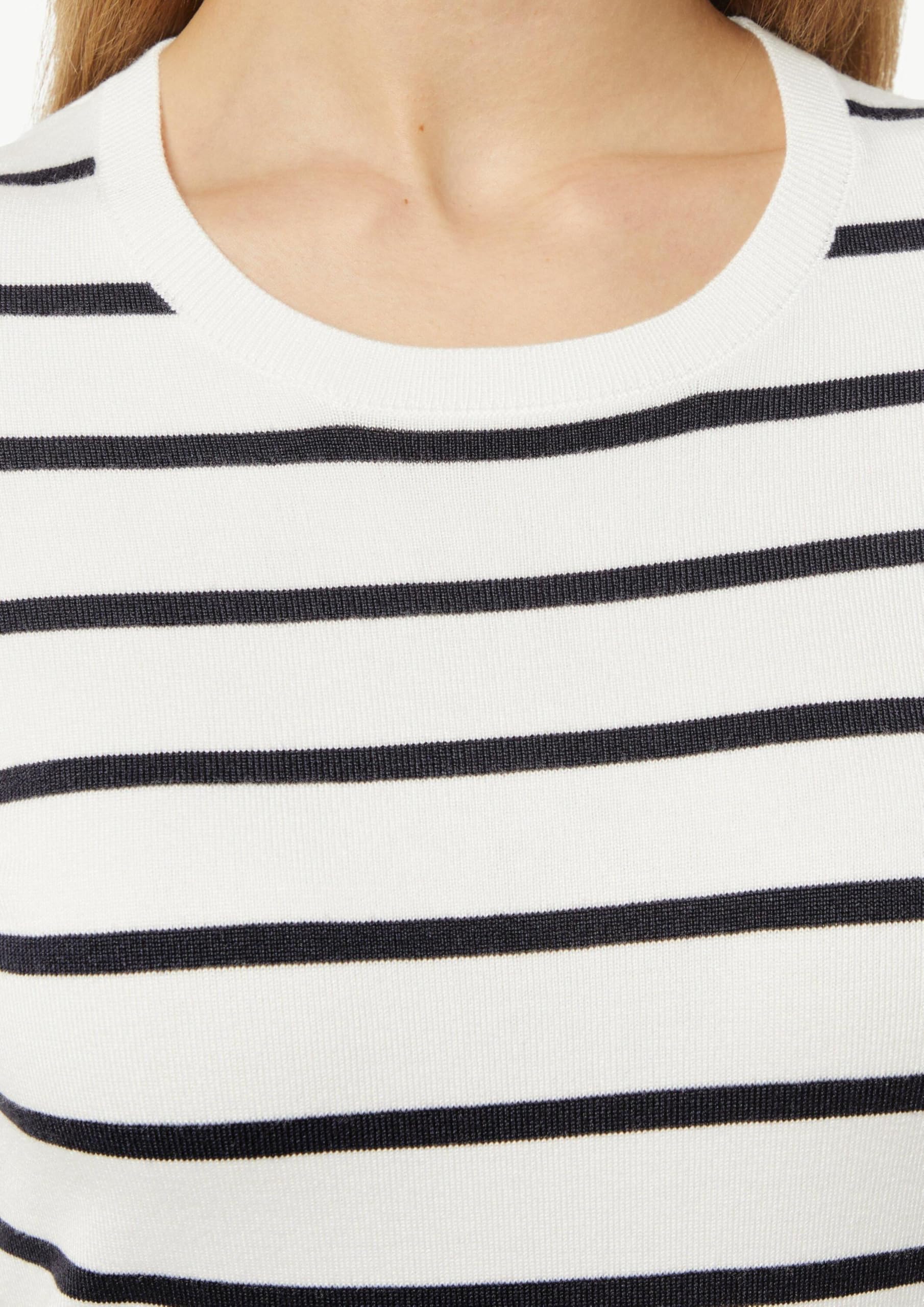 comma-gestreiftes-strickshirt-mit-rippblende-top-gr-38-streifen image 5