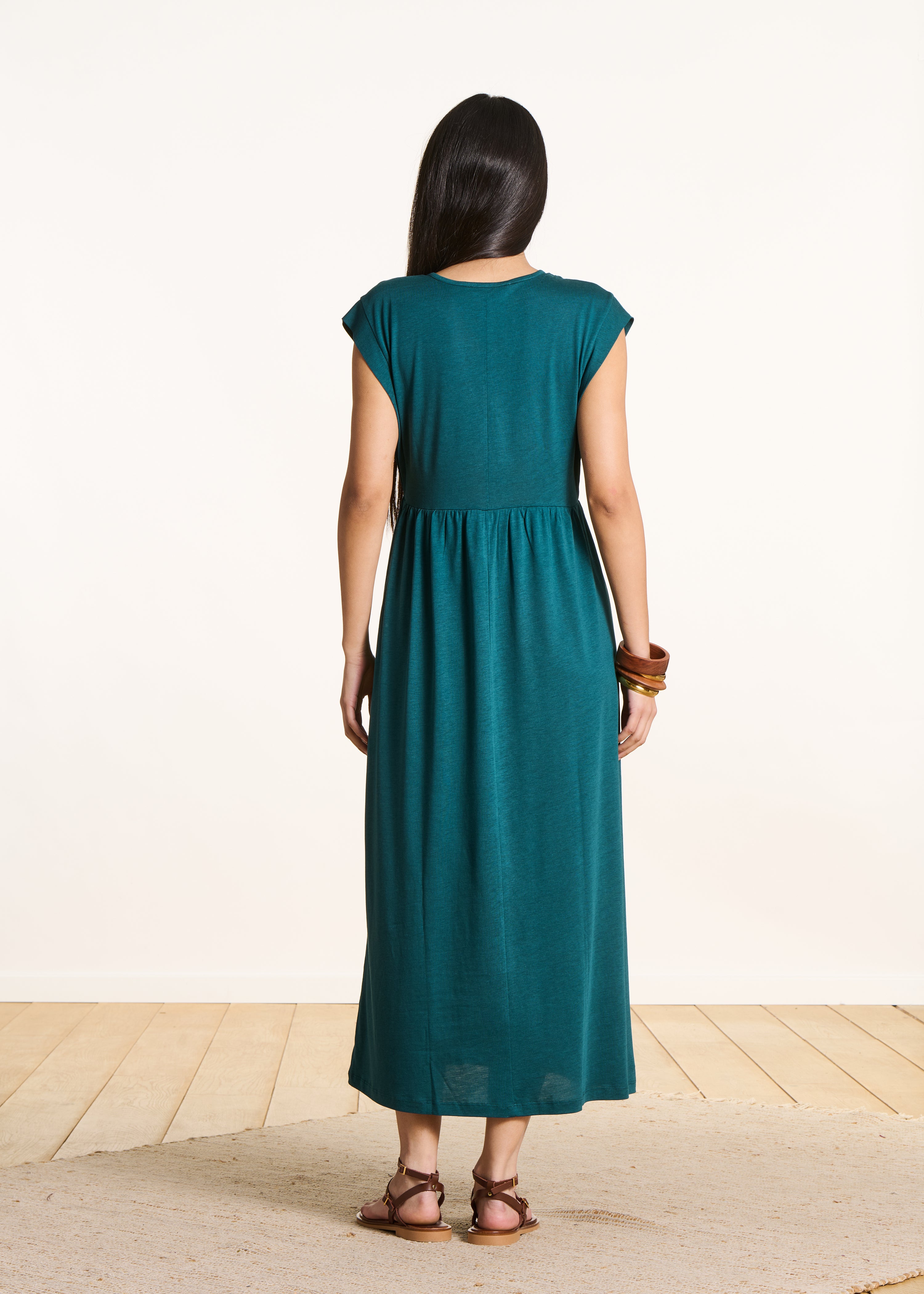 la-f-e-marabout-e-drazic-midikleid-lyocell-petrol image 2