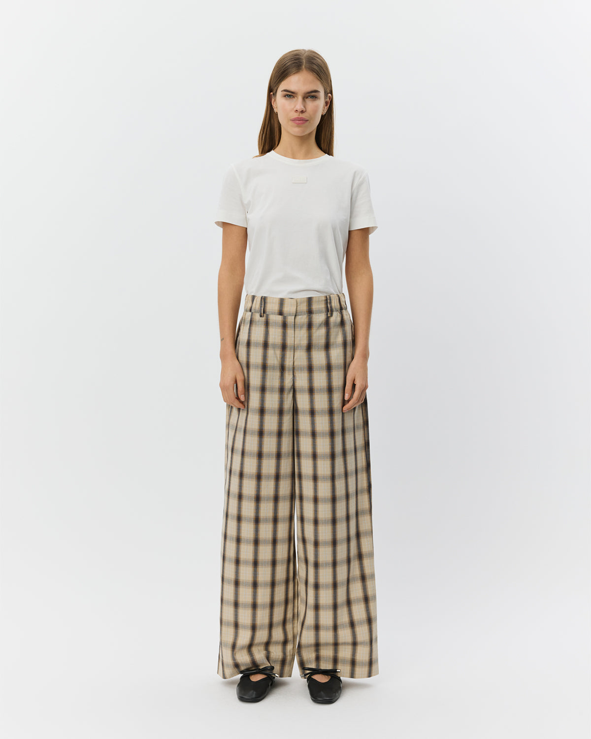 sofie-schnoor-women-reinesw-check-wide-leg-hose-grau-kariert image 2