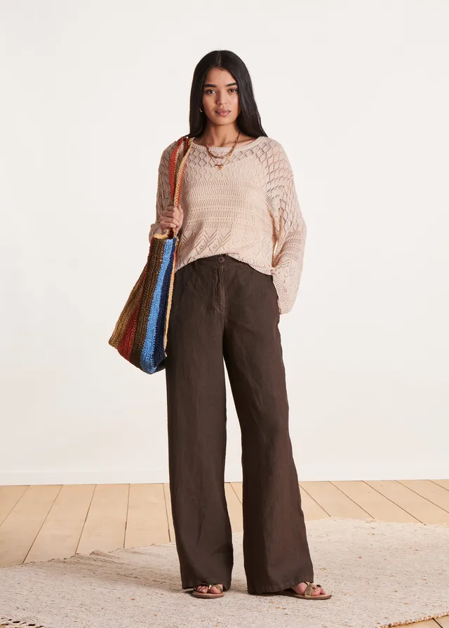 la-f-e-marabout-e-blandin-leinenhose-braun-high-waist image 1