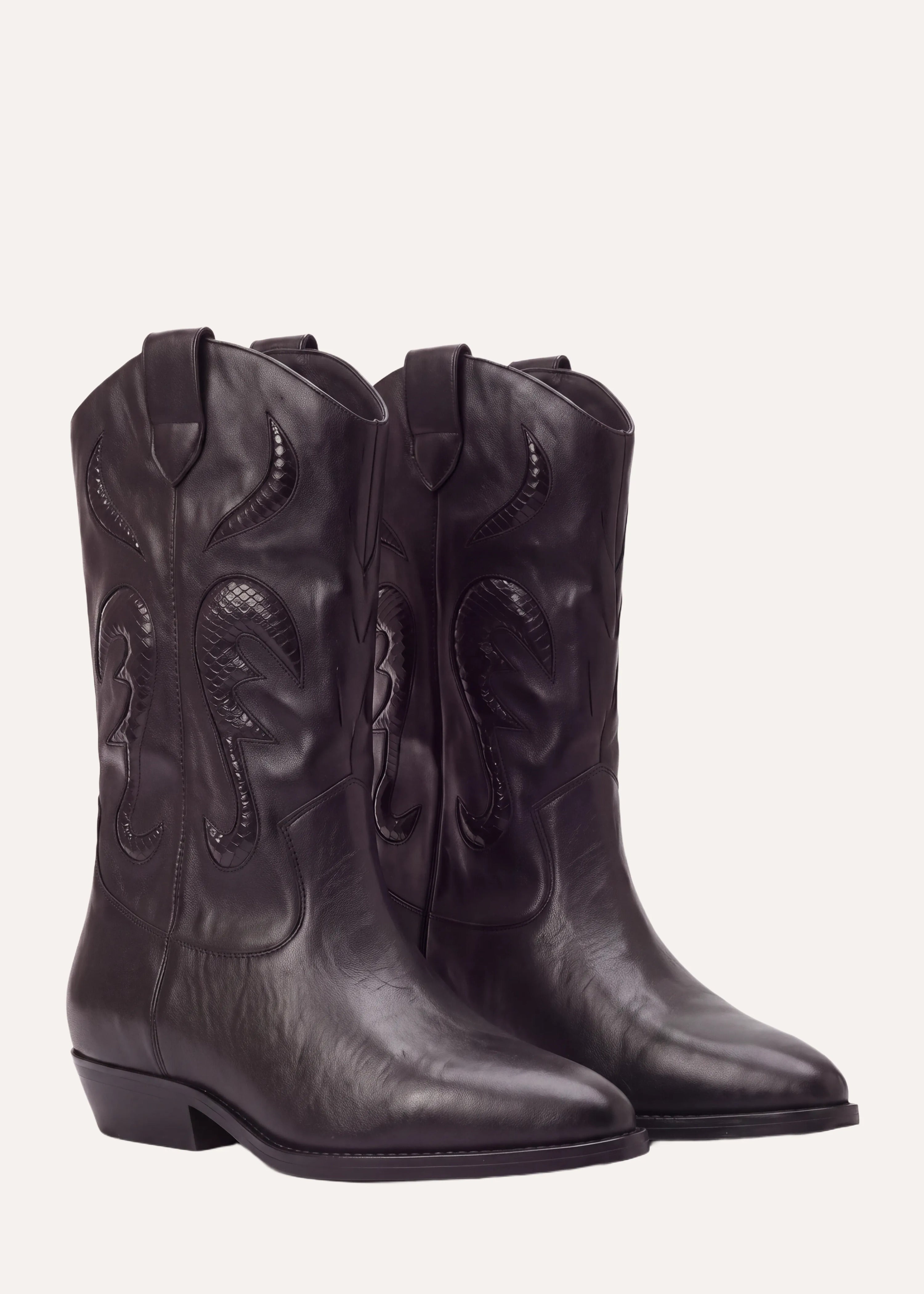 la-f-e-marabout-e-grezon-stiefeletten-schwarz-western-leder image 4