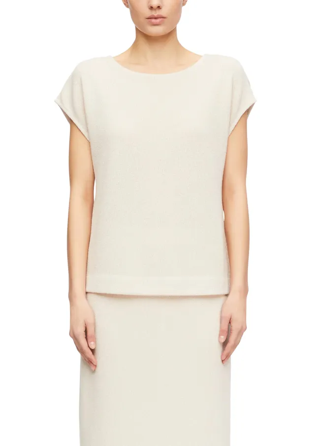 comma-sweatshirt-2180314-kurzarm-helles-beige-gr-38 image 1